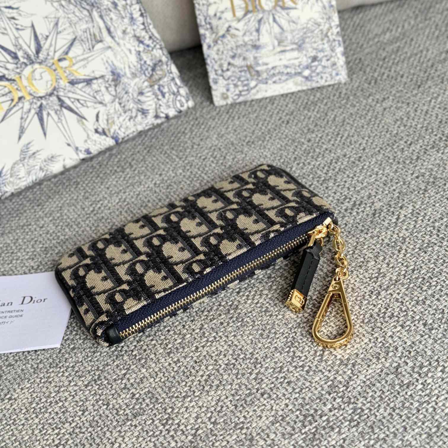 Dior 30 Montaigne Glycine Zipped Key Case (14.5*7.6cm) - DopestKickz