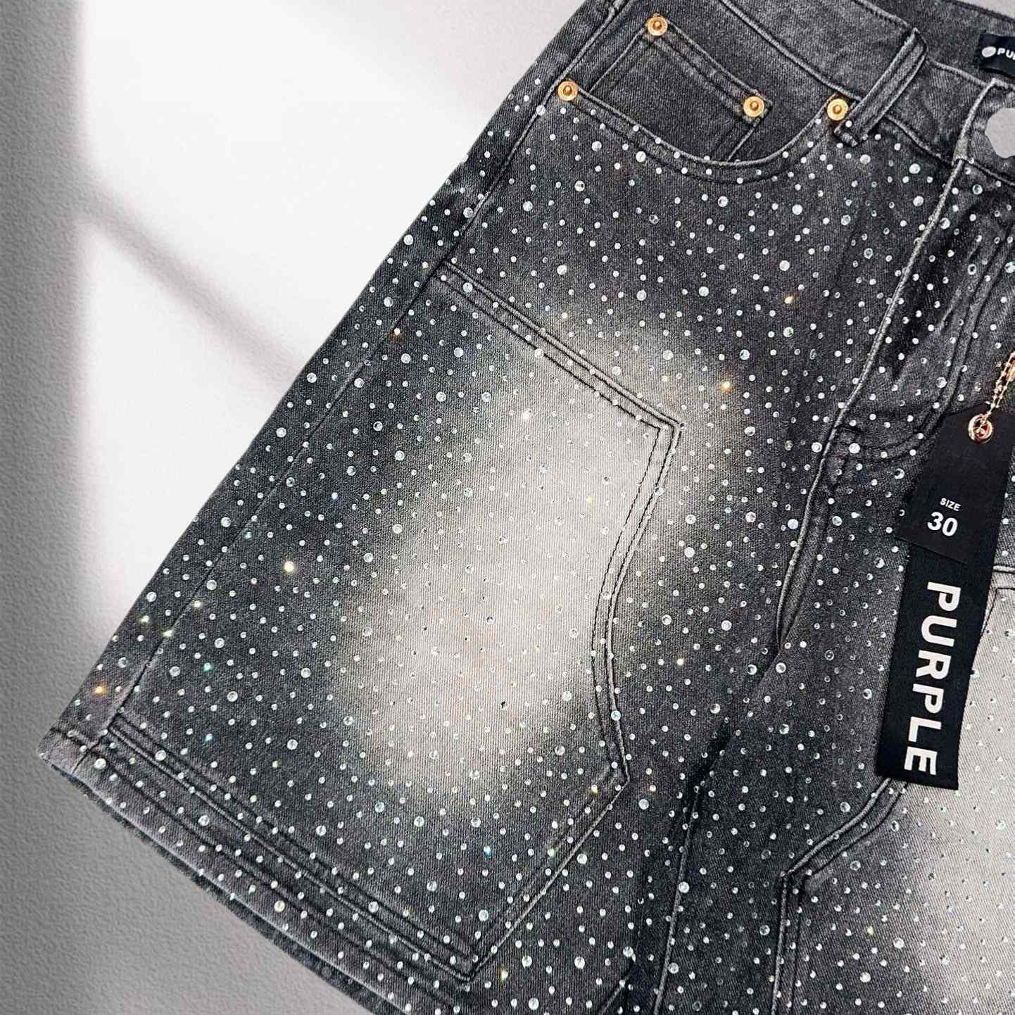 Purple-Brand Denim Shorts    6039 - DopestKickz