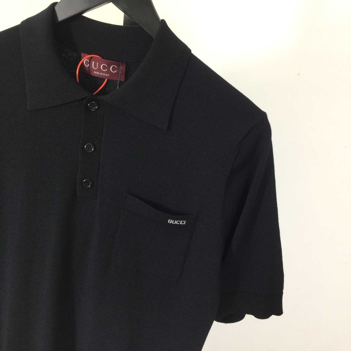 Gucci Fine Wool Knit Polo Top With Intarsia  - DopestKickz