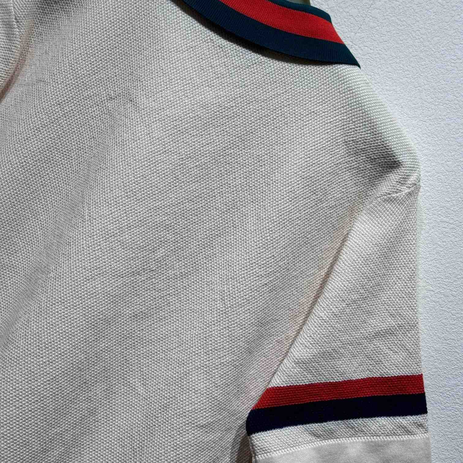 Gucci Knit Cotton Polo Shirt With Web - DopestKickz