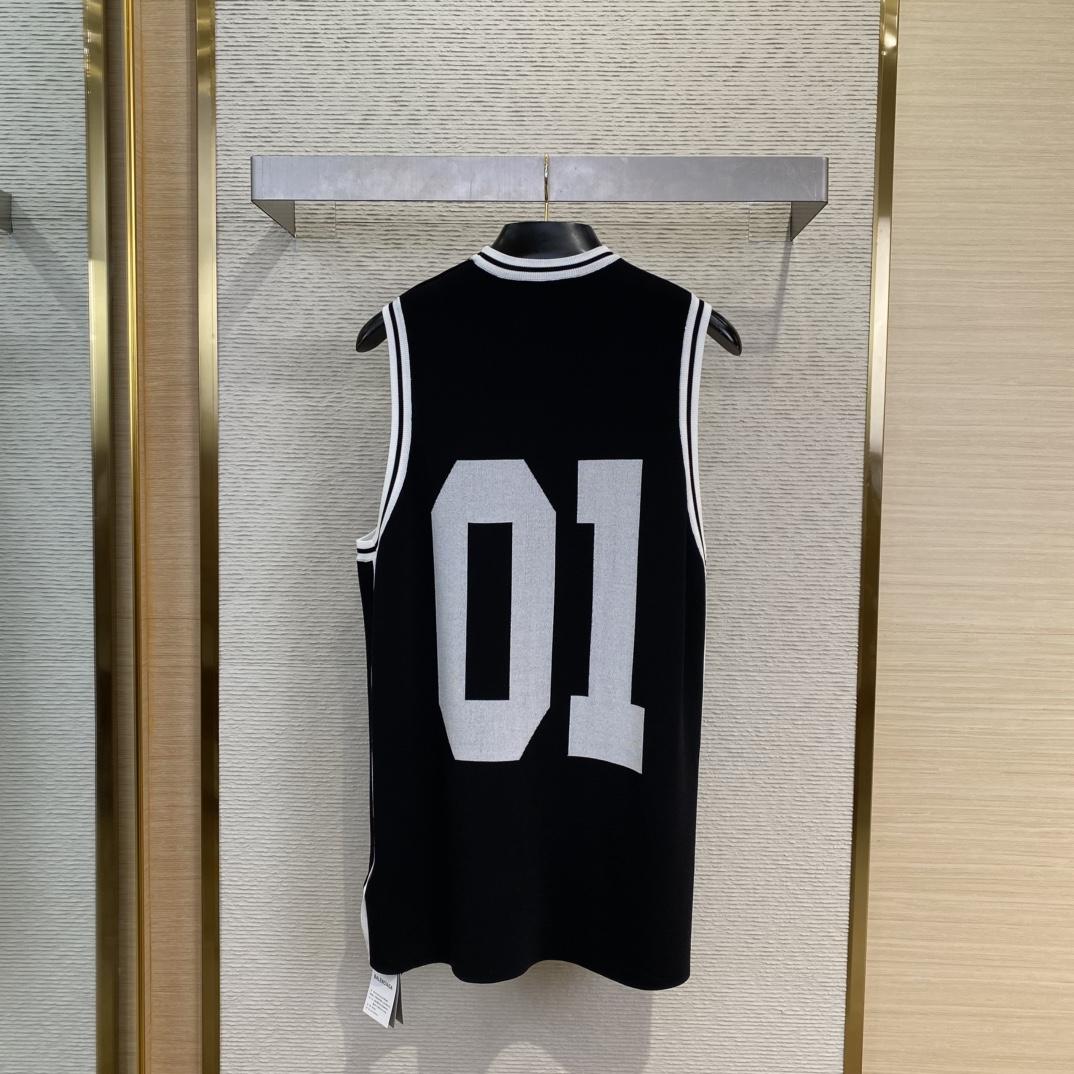 Balenciaga Basketball Series - Tank Top In Black And White  - DopestKickz