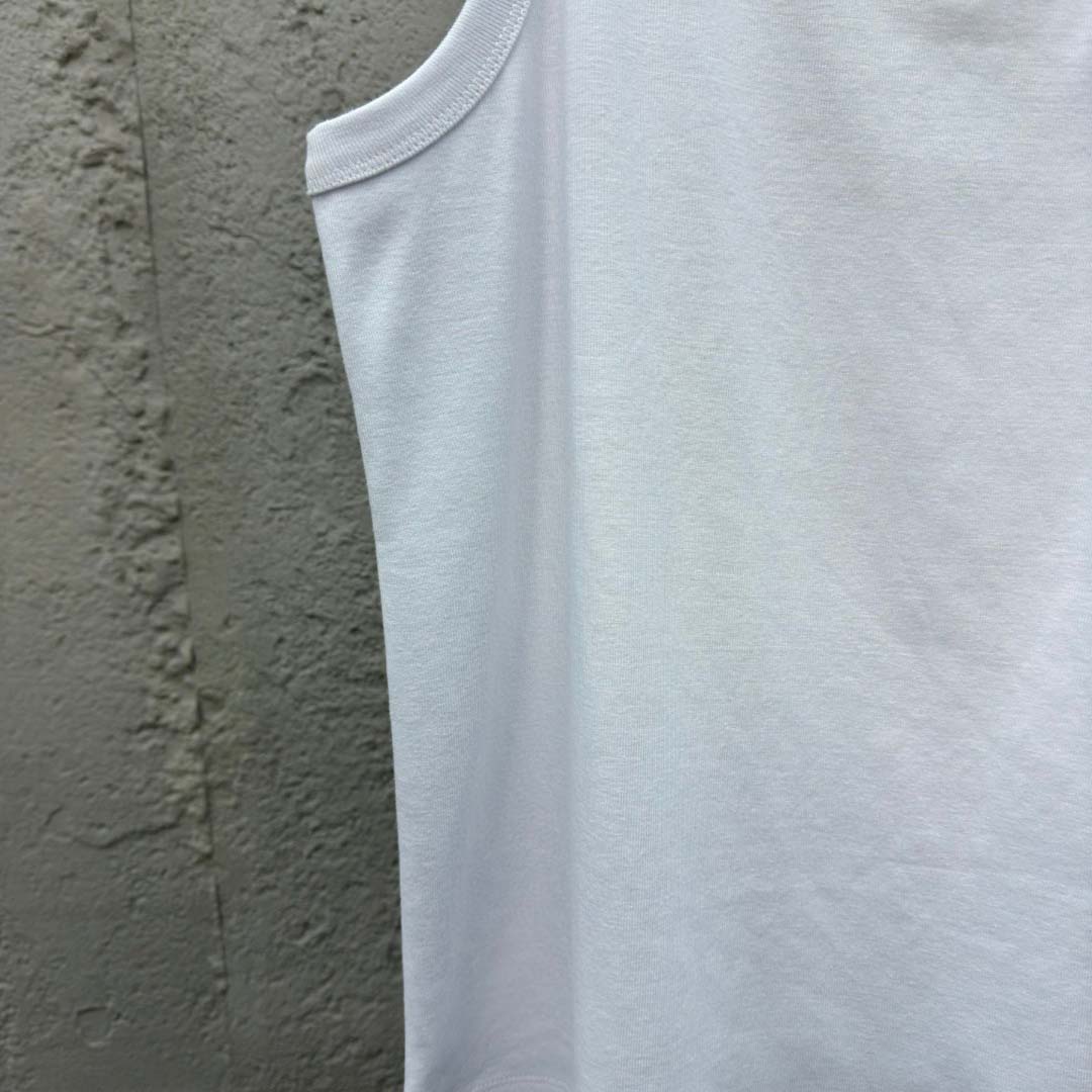 Prada Cotton Tank Top With Enamel Logo - DopestKickz