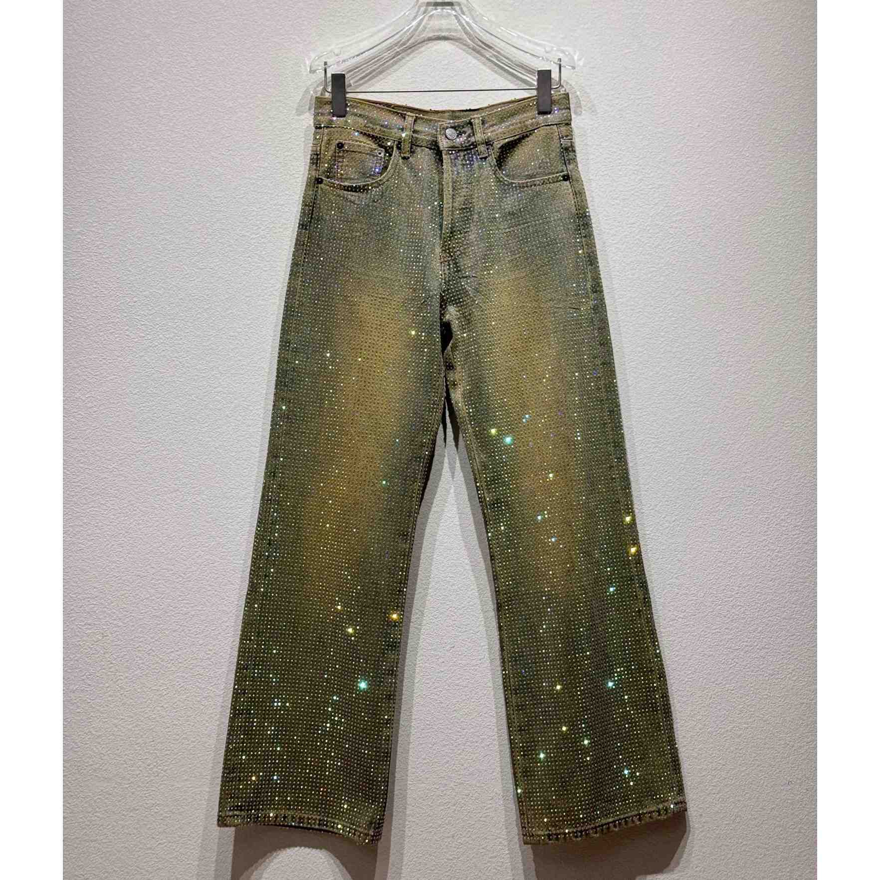 Acne Studios Loose Fit Crystal Studs Jeans - DopestKickz