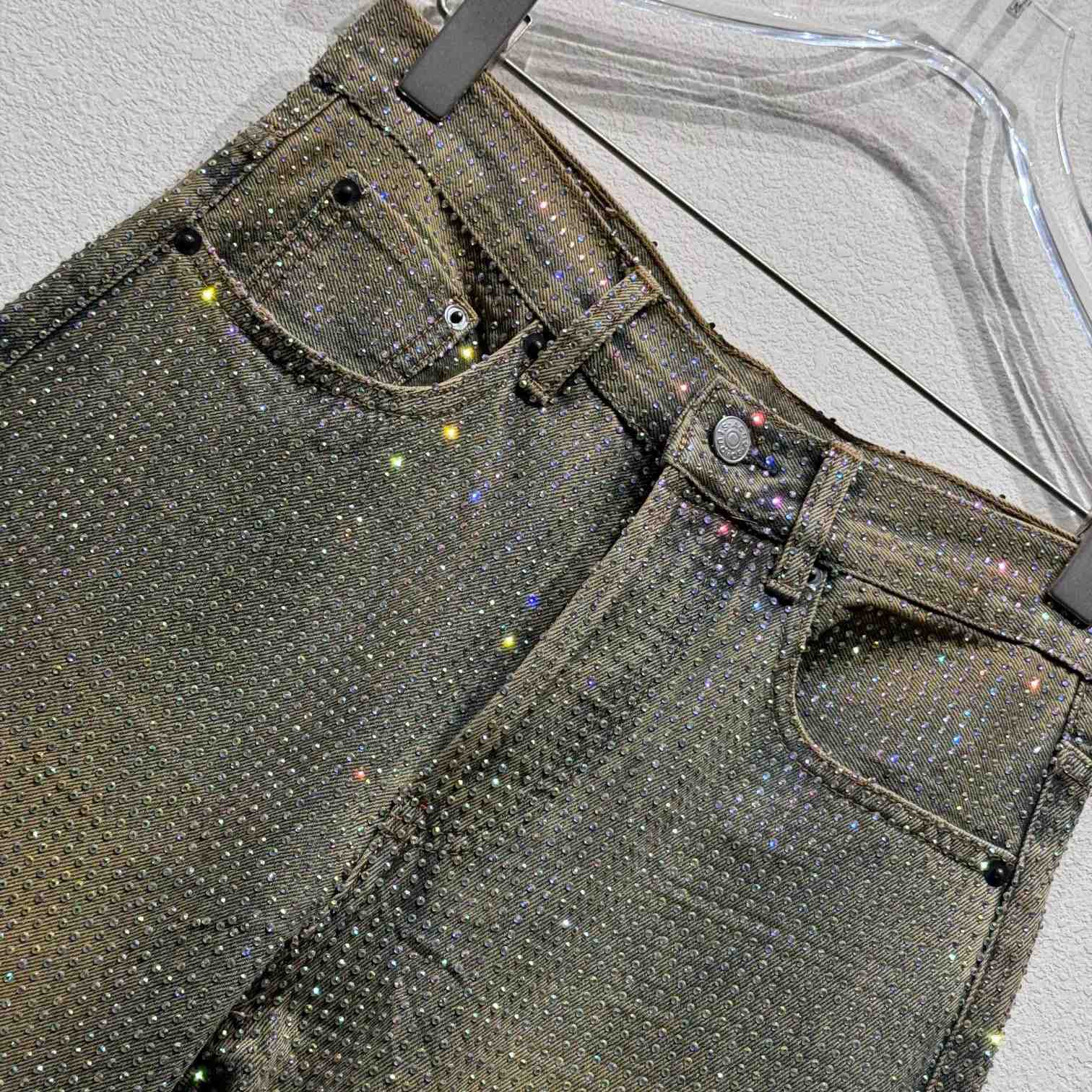 Acne Studios Loose Fit Crystal Studs Jeans - DopestKickz