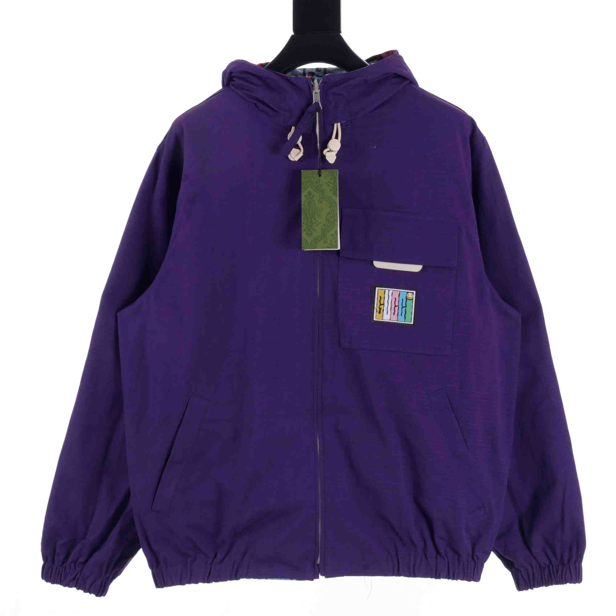 Gucci Reversible Cotton Ripstop Jacket In Purple - DopestKickz
