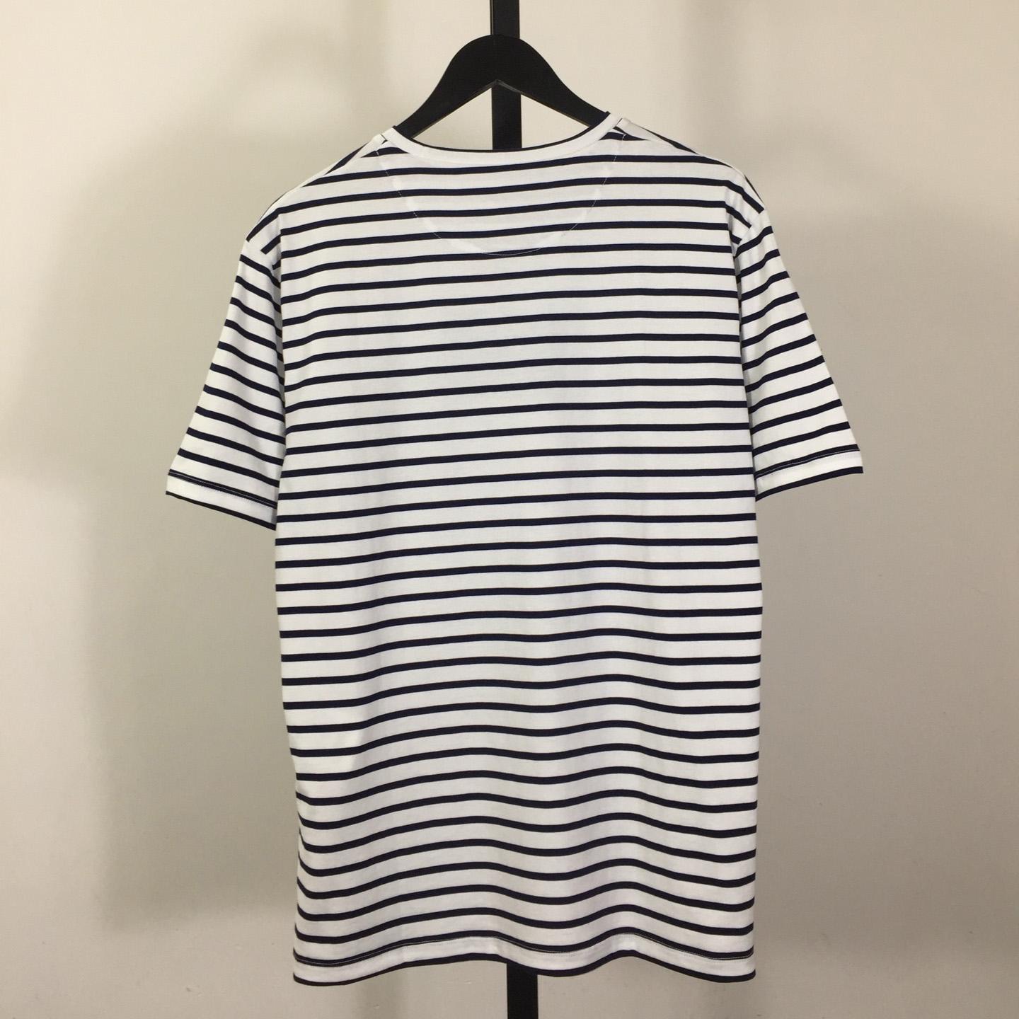 Prada Striped Cotton T-shirt  - DopestKickz