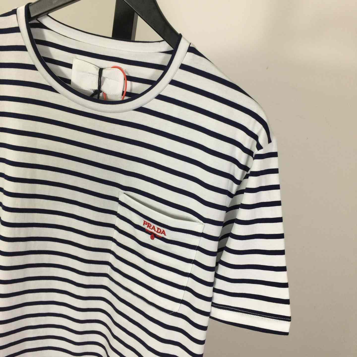 Prada Striped Cotton T-shirt  - DopestKickz