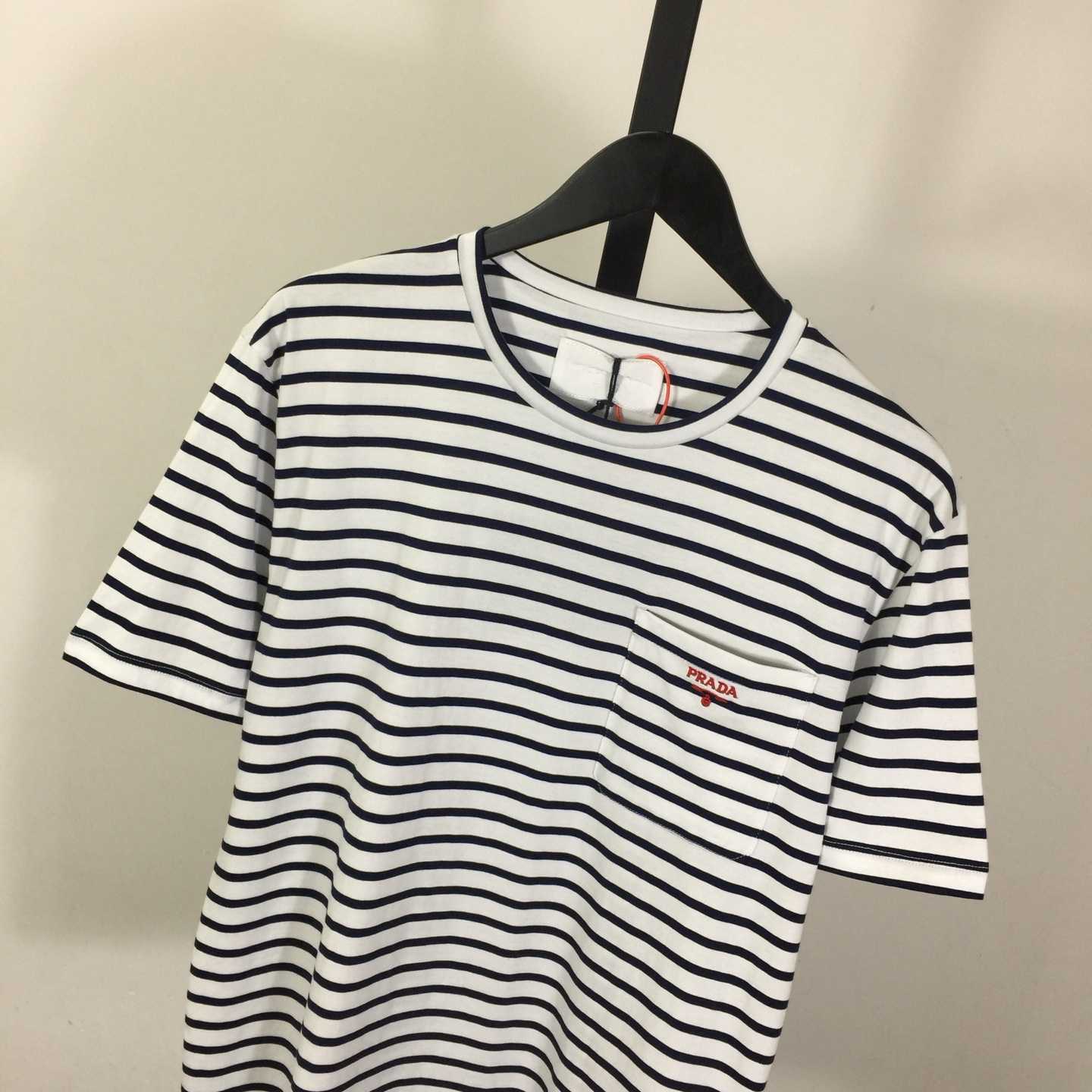 Prada Striped Cotton T-shirt  - DopestKickz