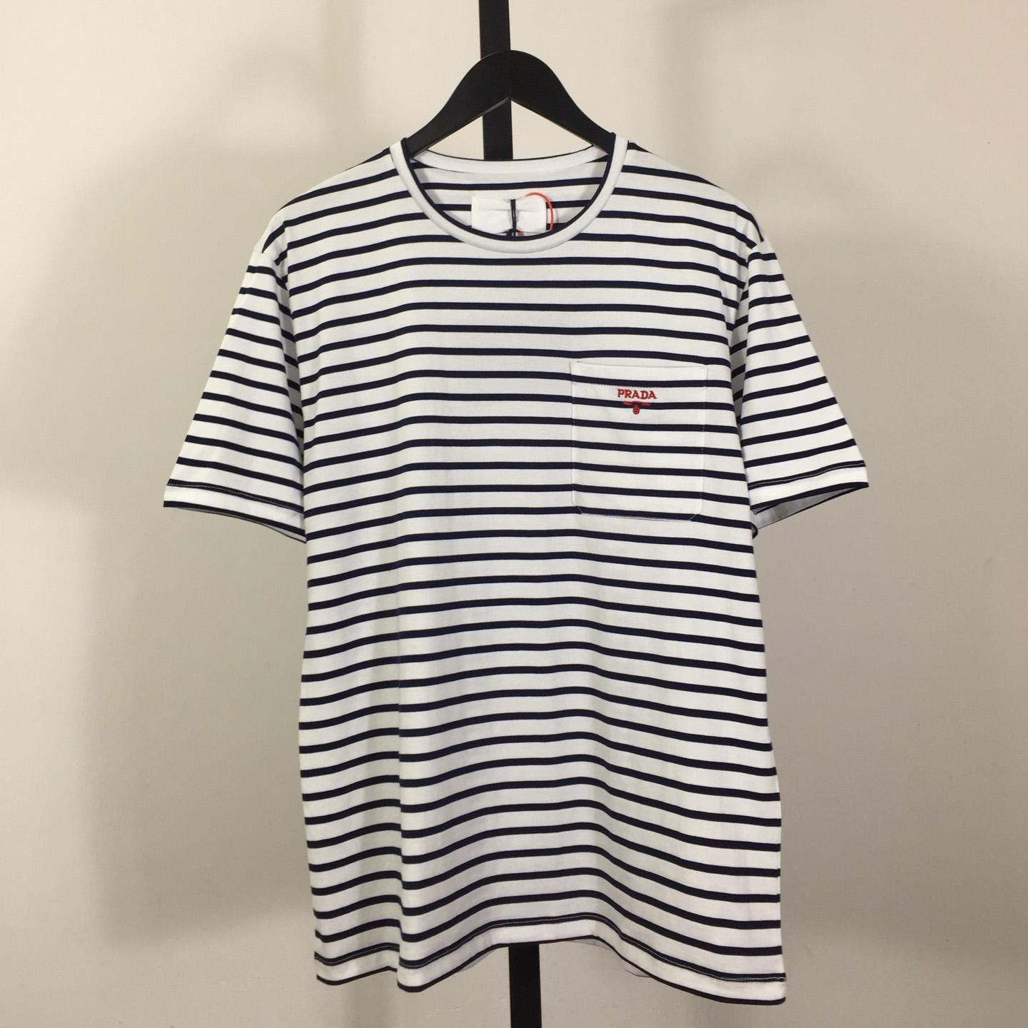Prada Striped Cotton T-shirt  - DopestKickz