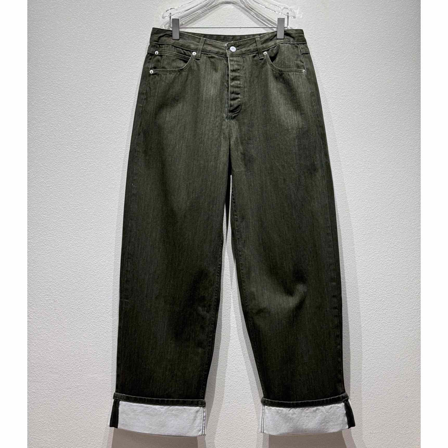Bottega Veneta Turned Up Hem Wide-Leg Jeans - DopestKickz