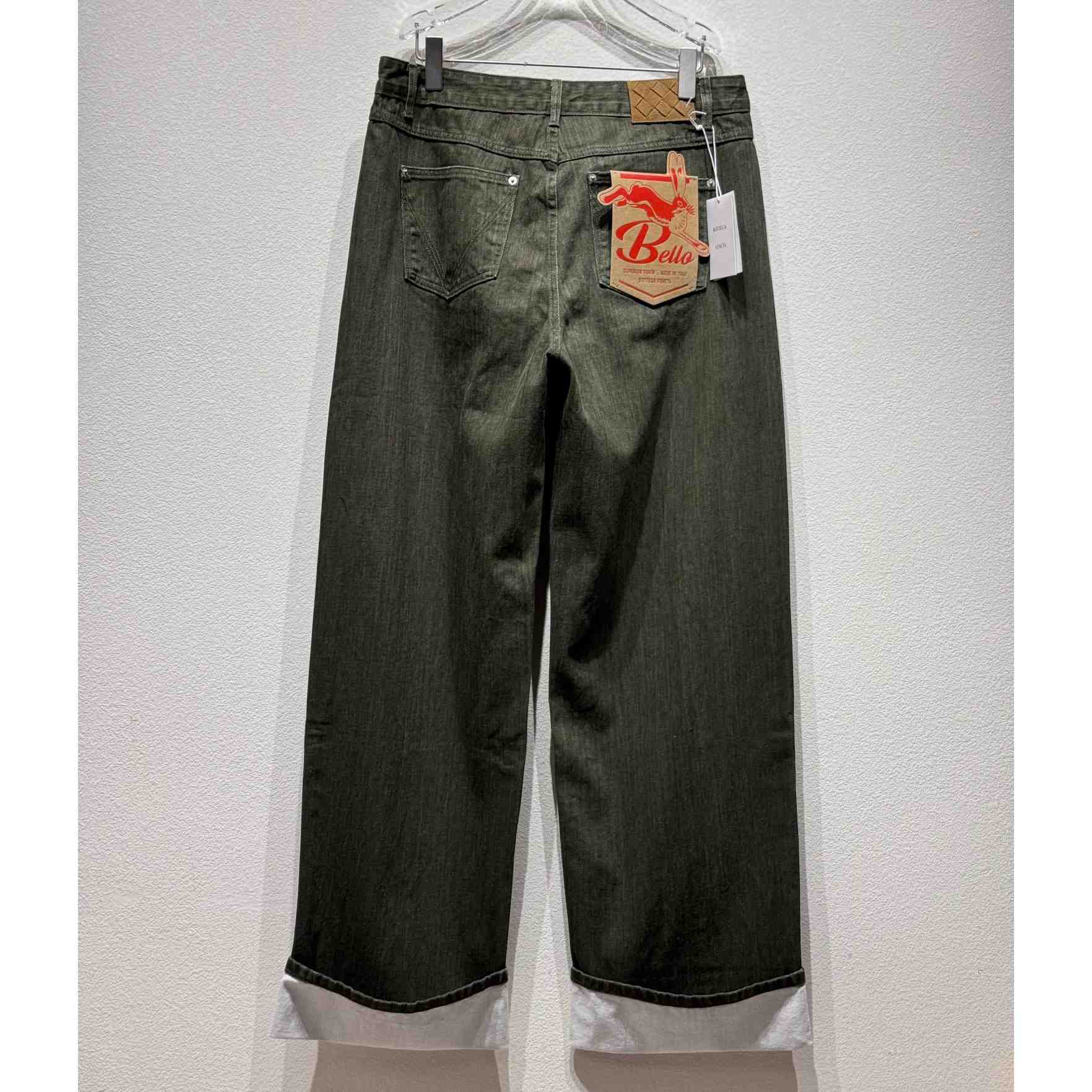 Bottega Veneta Turned Up Hem Wide-Leg Jeans - DopestKickz