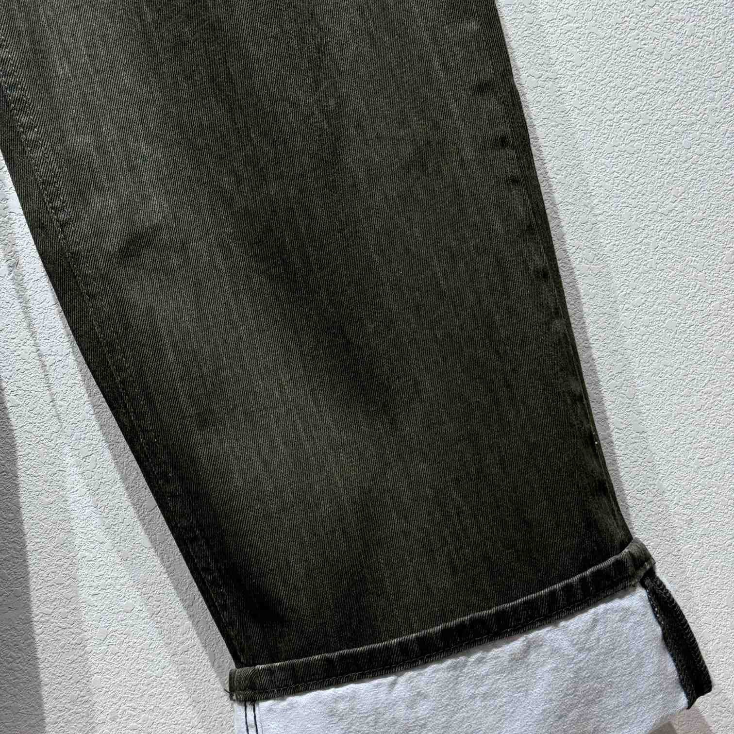 Bottega Veneta Turned Up Hem Wide-Leg Jeans - DopestKickz
