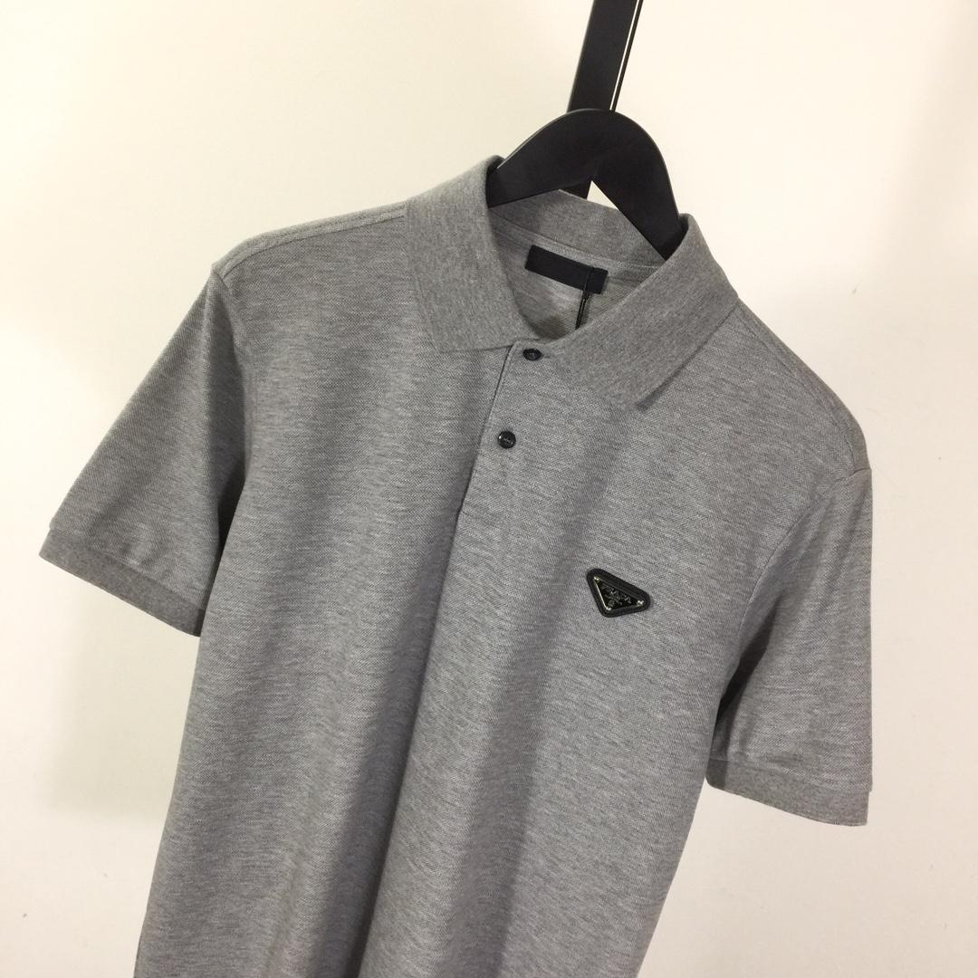 Prada Logo Cotton Polo Shirt - DopestKickz
