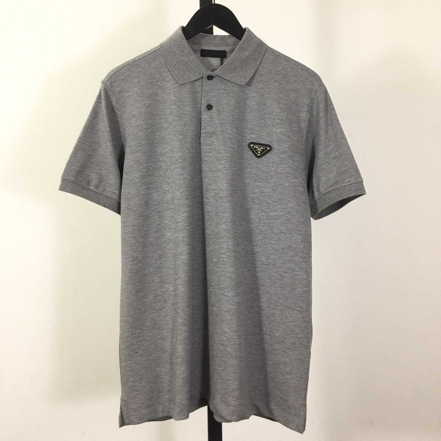 Prada Logo Cotton Polo Shirt - DopestKickz