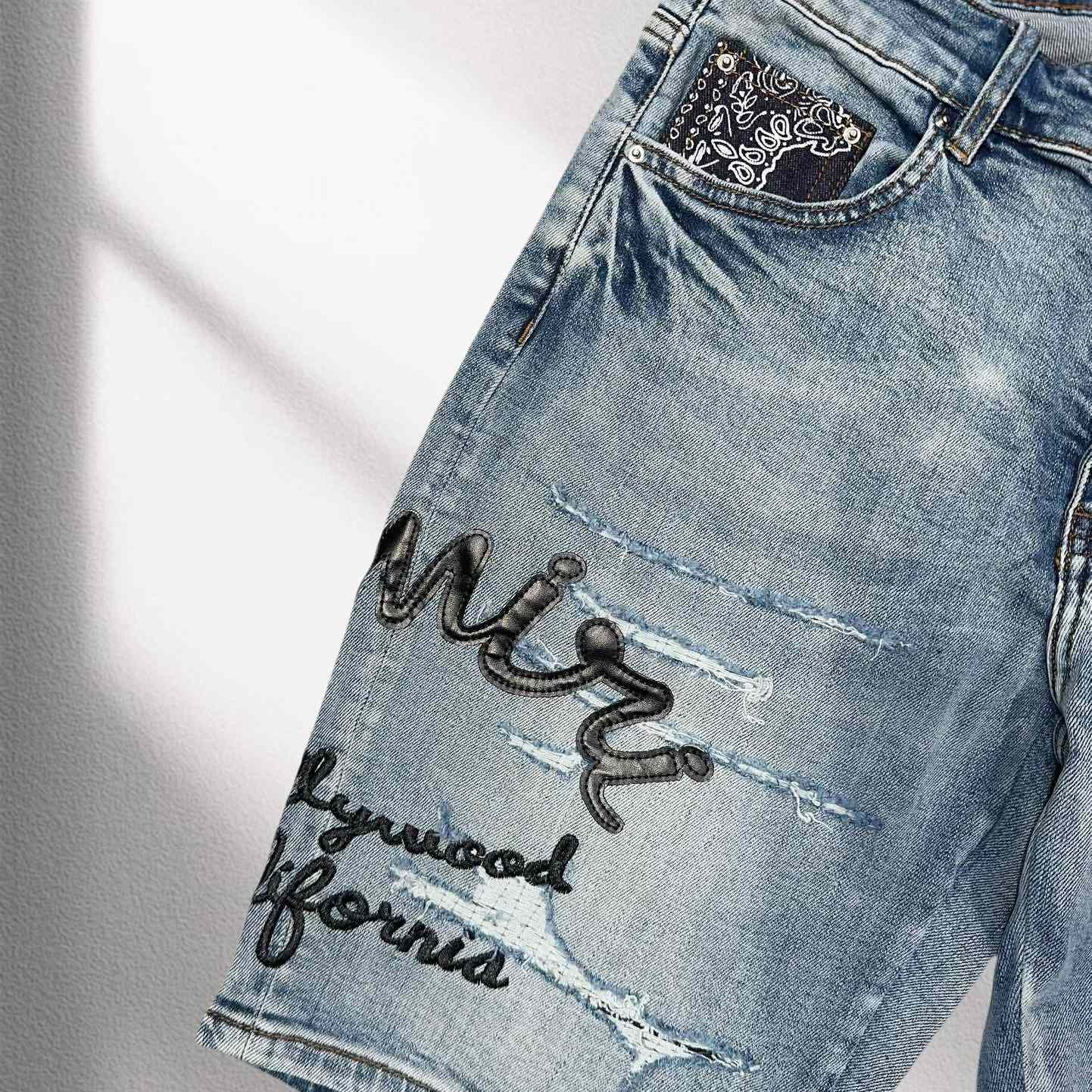 Amiri Denim Shorts     8004 - DopestKickz