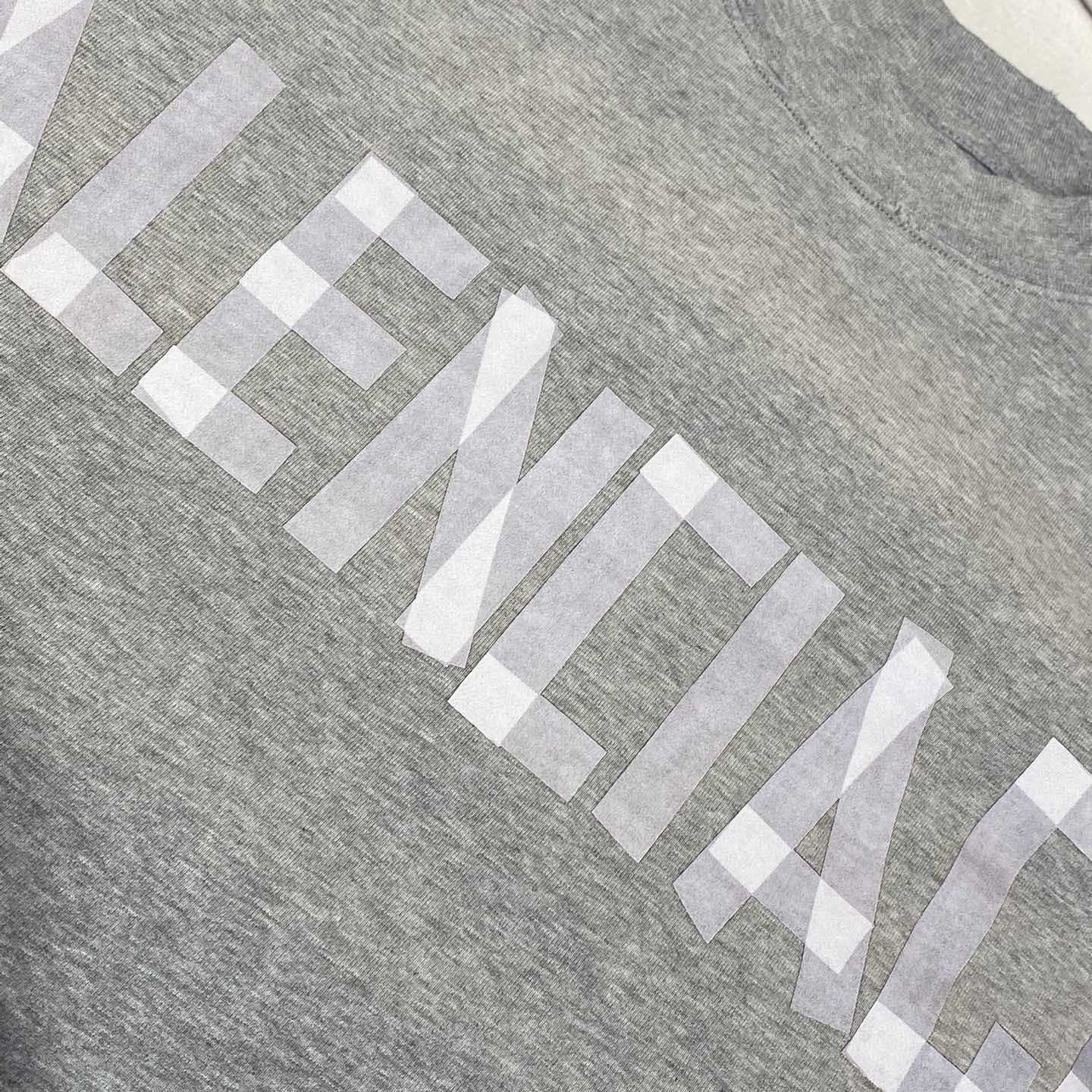 Balenciaga New Tape Type TR T-Shirt Medium Fit In Grey  - DopestKickz