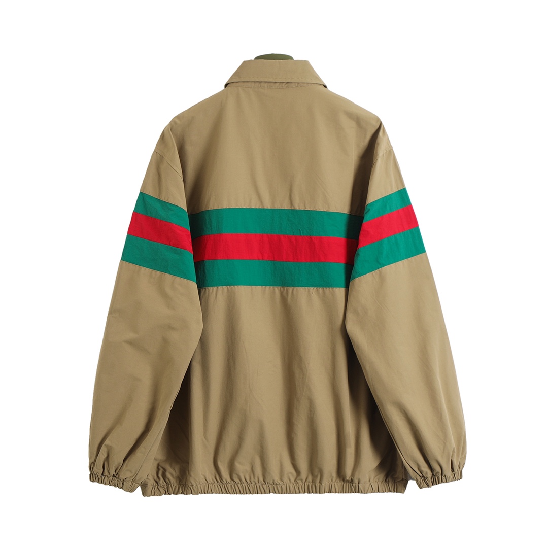 Gucci Classic Red And Green Striped Jacket - DopestKickz