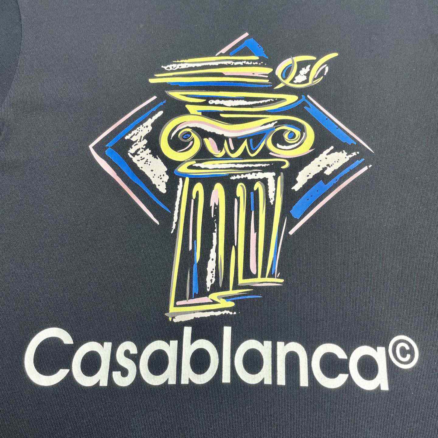 Casablanca Black Diamond Column Printed T-Shirt   C953 - DopestKickz