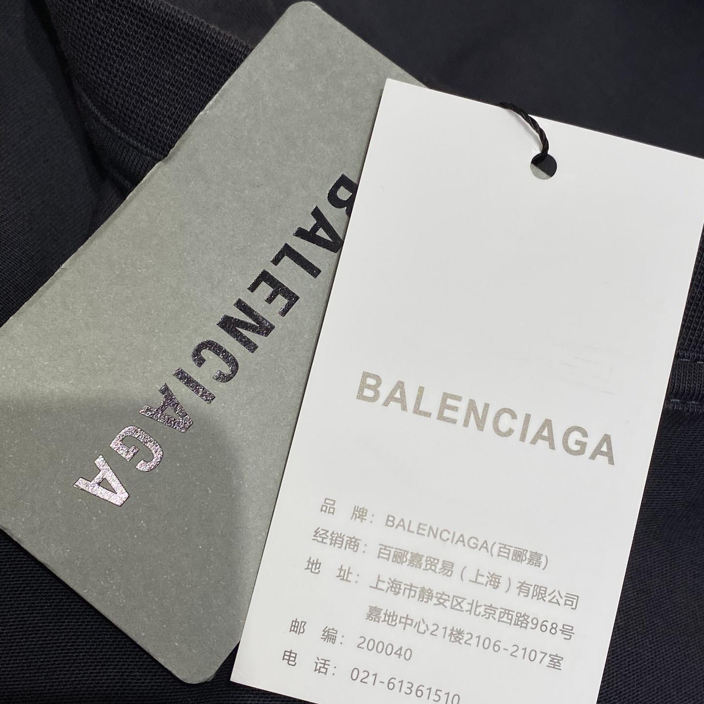 Balenciaga New Tape Type TR T-Shirt Medium Fit In Faded Washed Black - DopestKickz