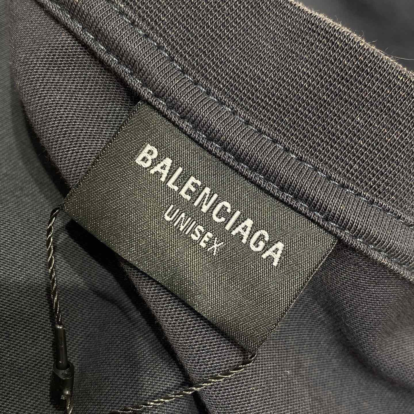 Balenciaga New Tape Type TR T-Shirt Medium Fit In Faded Washed Black - DopestKickz