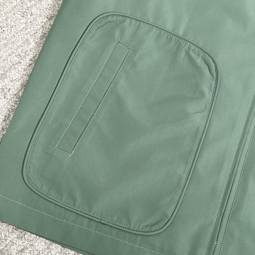 Prada Logo Print Zip Jacket Green - DopestKickz