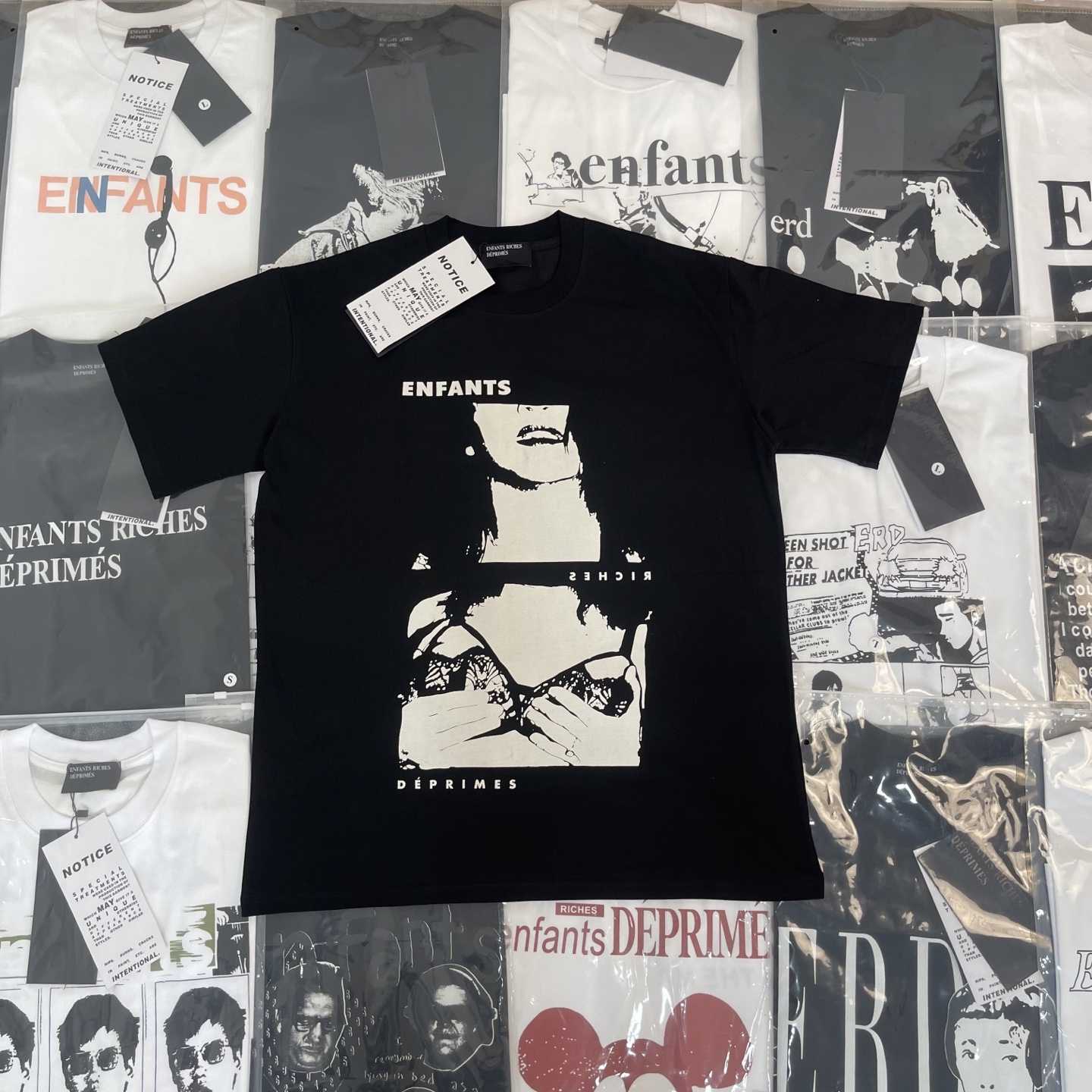 Enfants Riches Déprimés The Lydia T-Shirt 'Faded Black/White' - DopestKickz