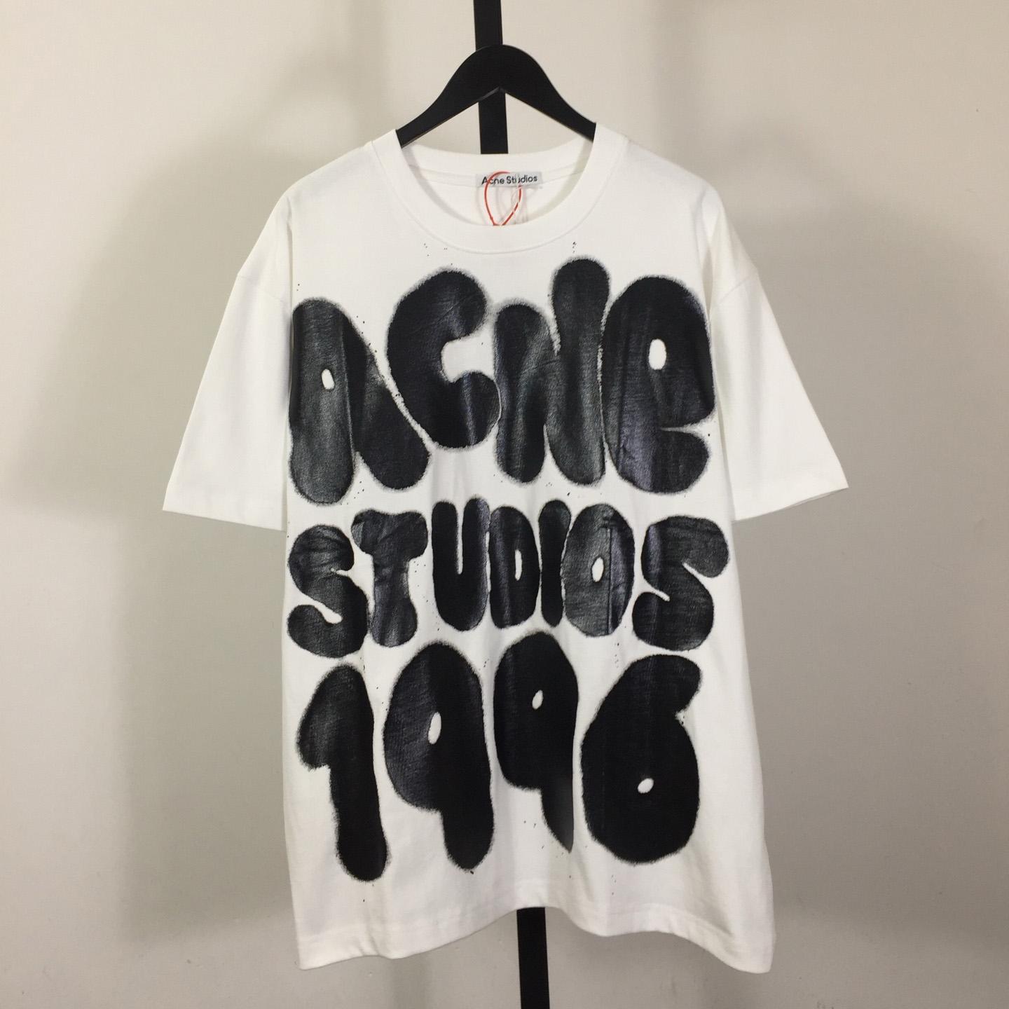 Acne Studios  T-shirt logo - Relaxed unisex fit - White - DopestKickz