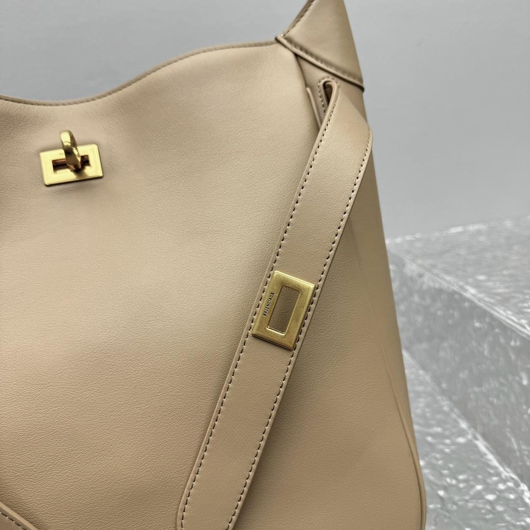 Balenciaga Bel Air Hobo Bag Small In Latte - DopestKickz