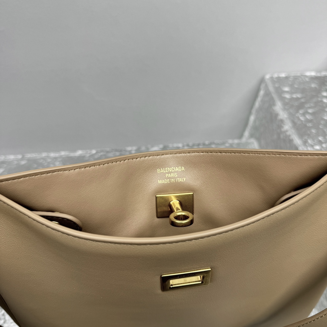 Balenciaga Bel Air Hobo Bag Small In Latte - DopestKickz