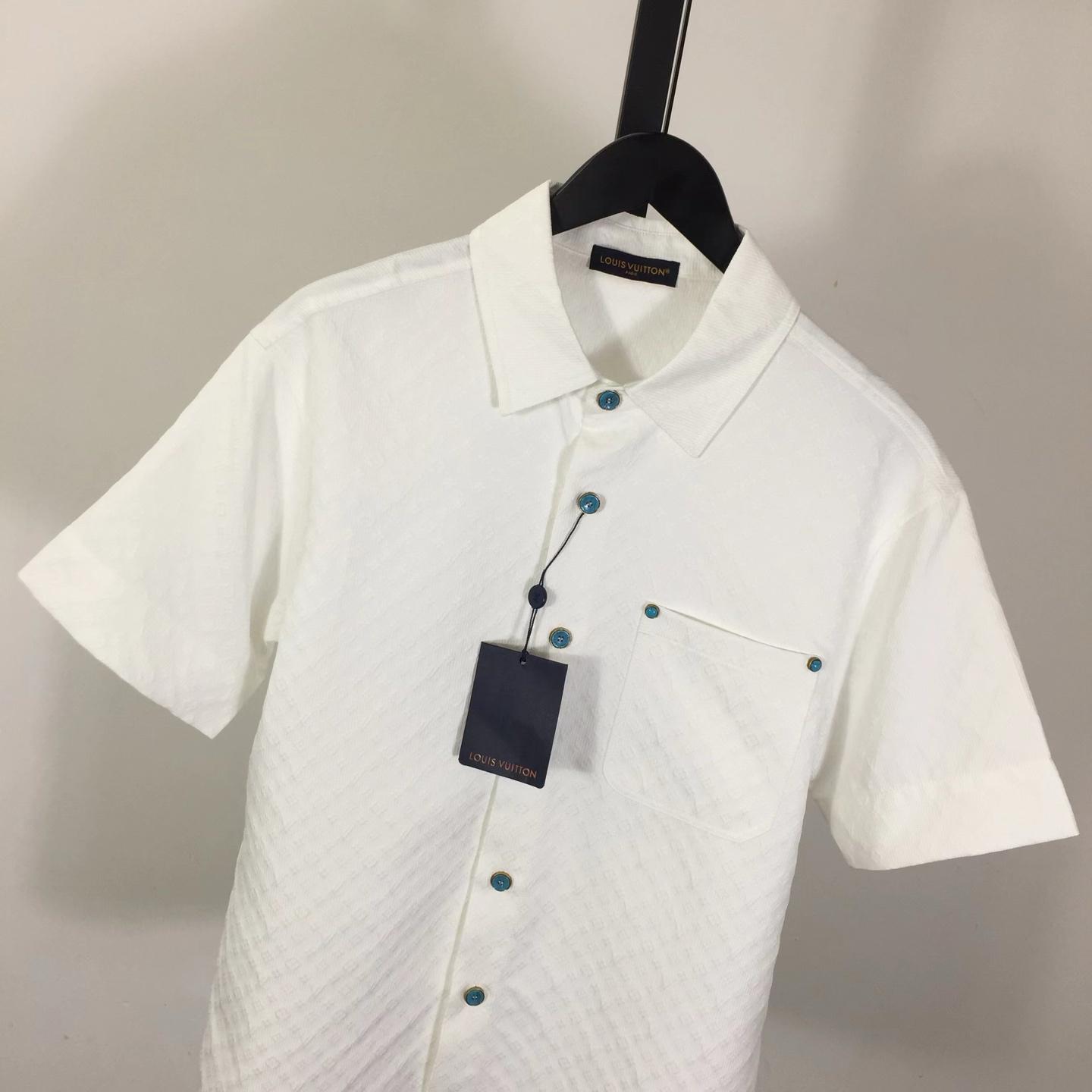 Louis Vuitton Monogram Short-Sleeved Cotton Shirt   - DopestKickz