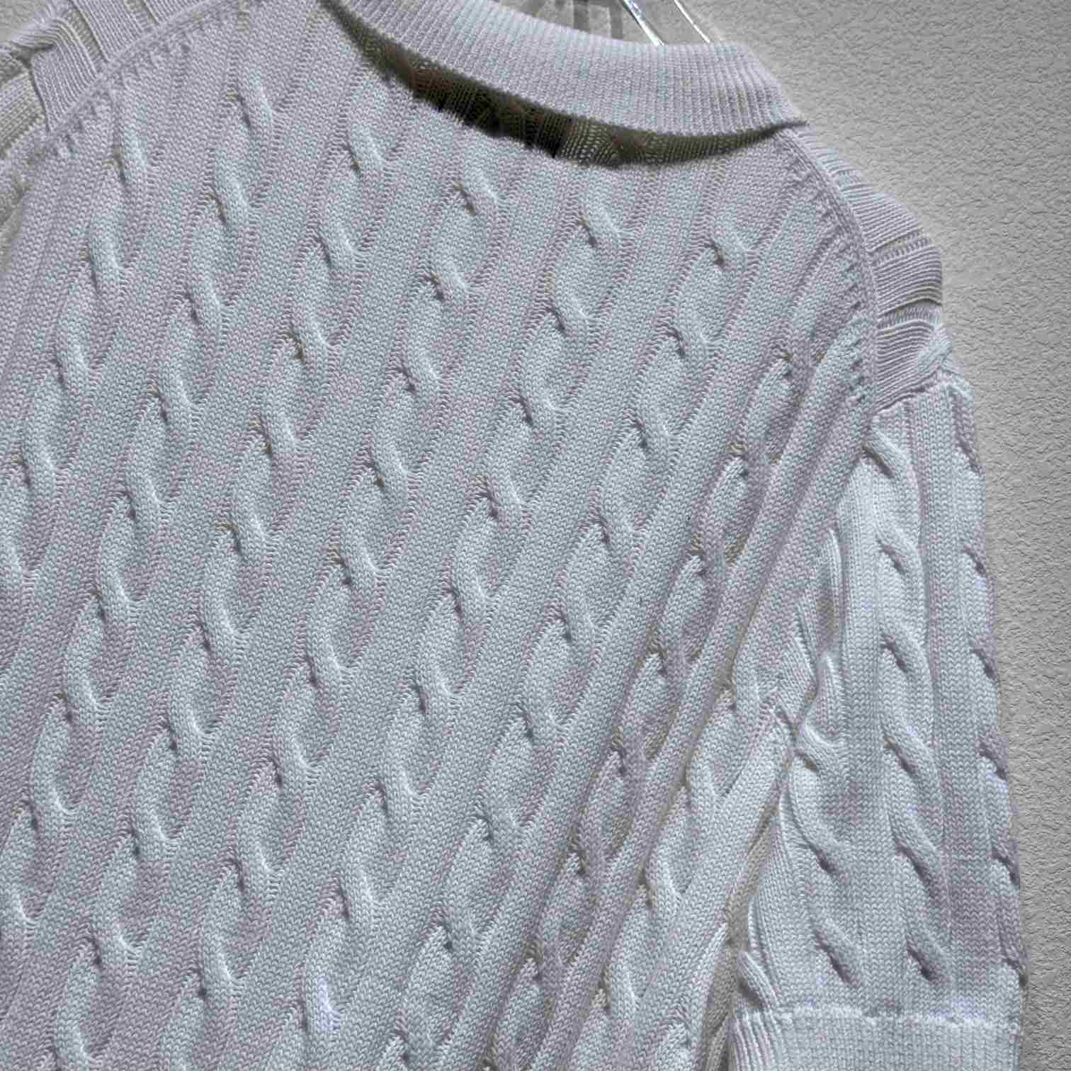 Ralph Lauren Cable-Knit Cotton Polo-Collar Sweater - DopestKickz