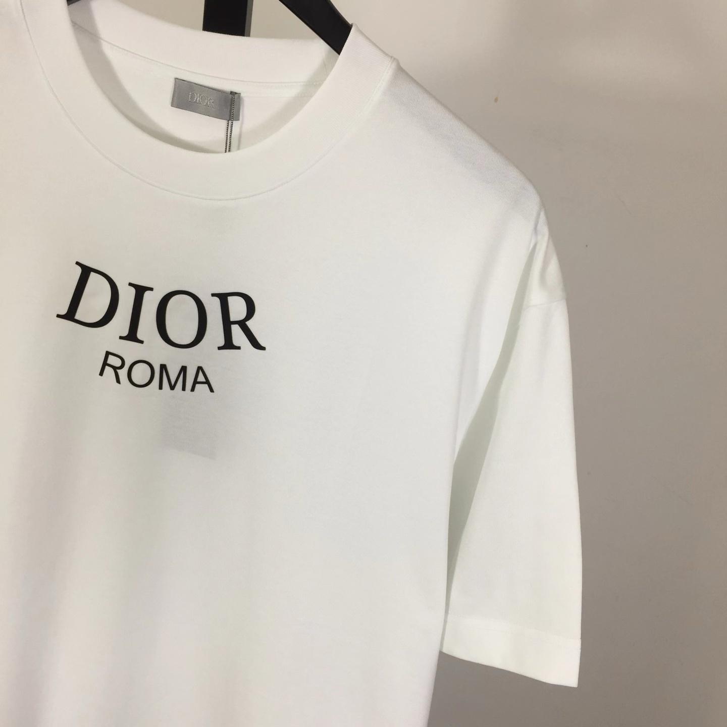 Dior Logo Cotton T-Shirt  - DopestKickz