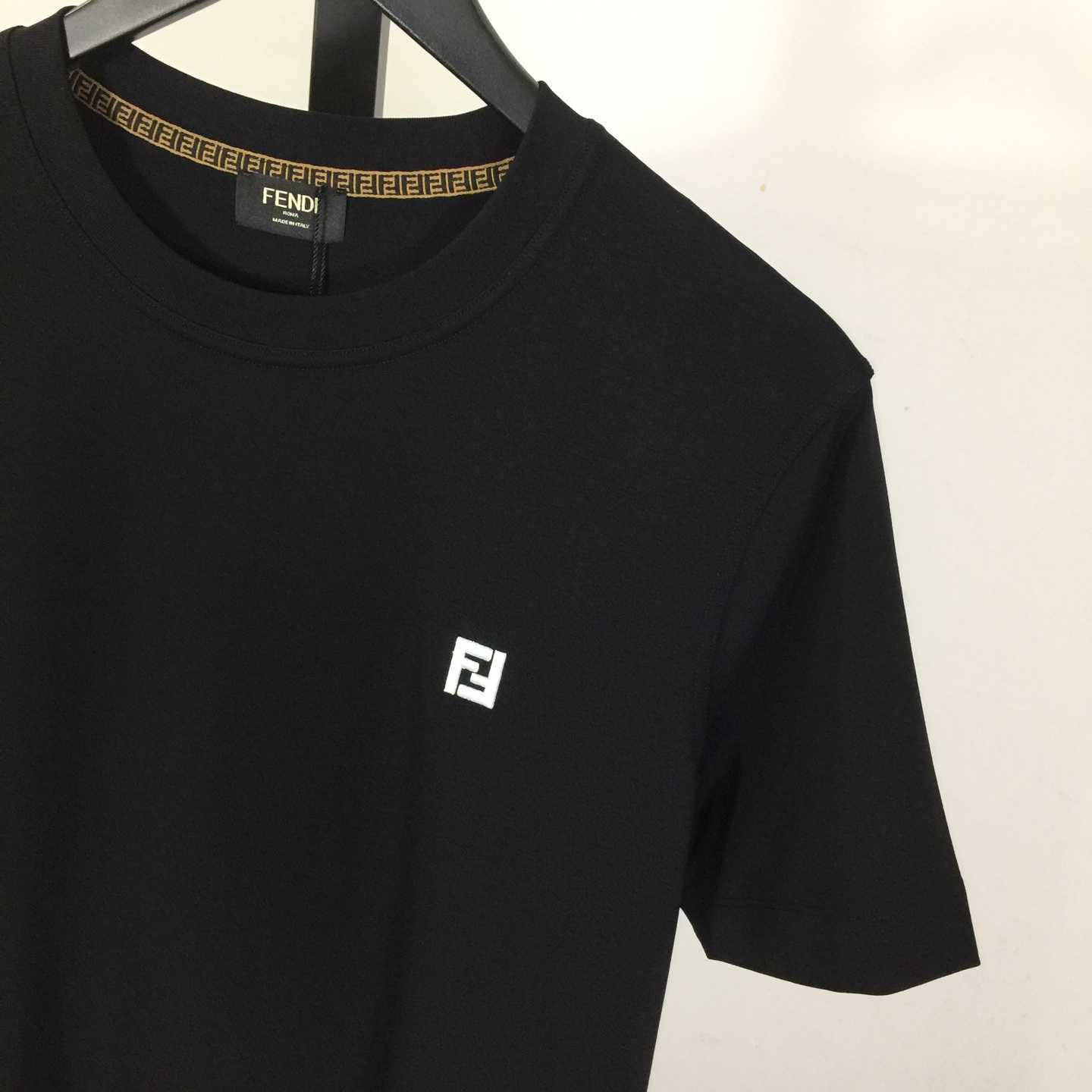 Fendi Cotton Jersey T-shirt With Embroidery - DopestKickz