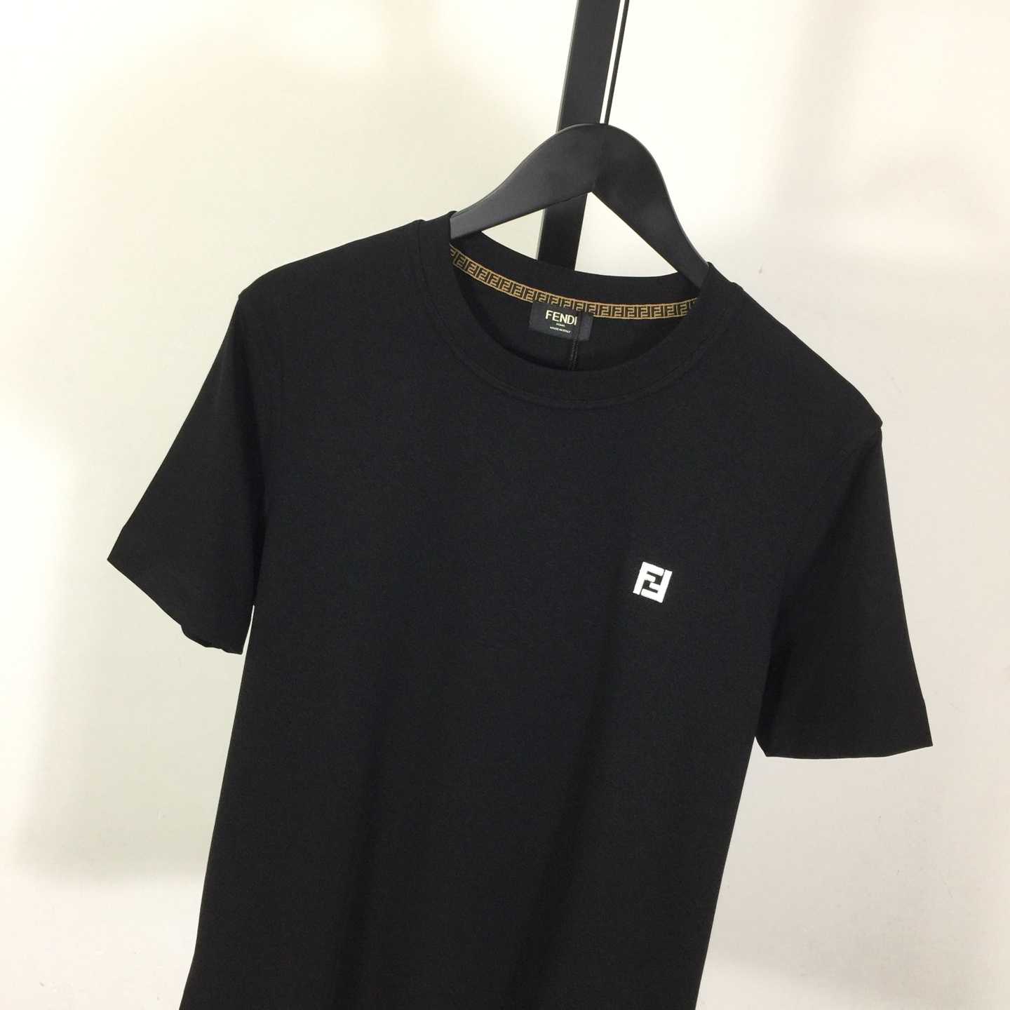 Fendi Cotton Jersey T-shirt With Embroidery - DopestKickz