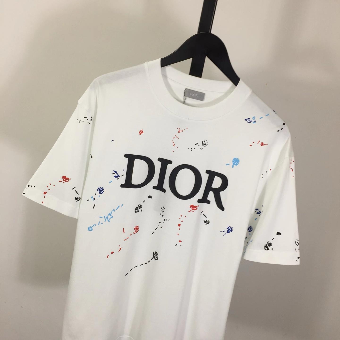 Dior Logo Cotton T-Shirt  - DopestKickz
