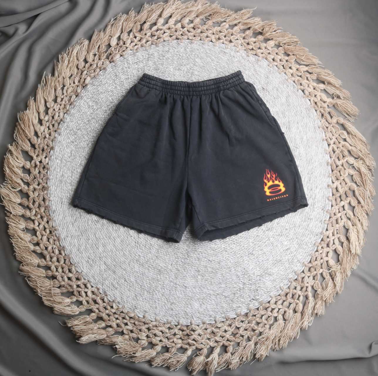 Balenciaga Burning Unity Arch Molleton Shorts  - DopestKickz