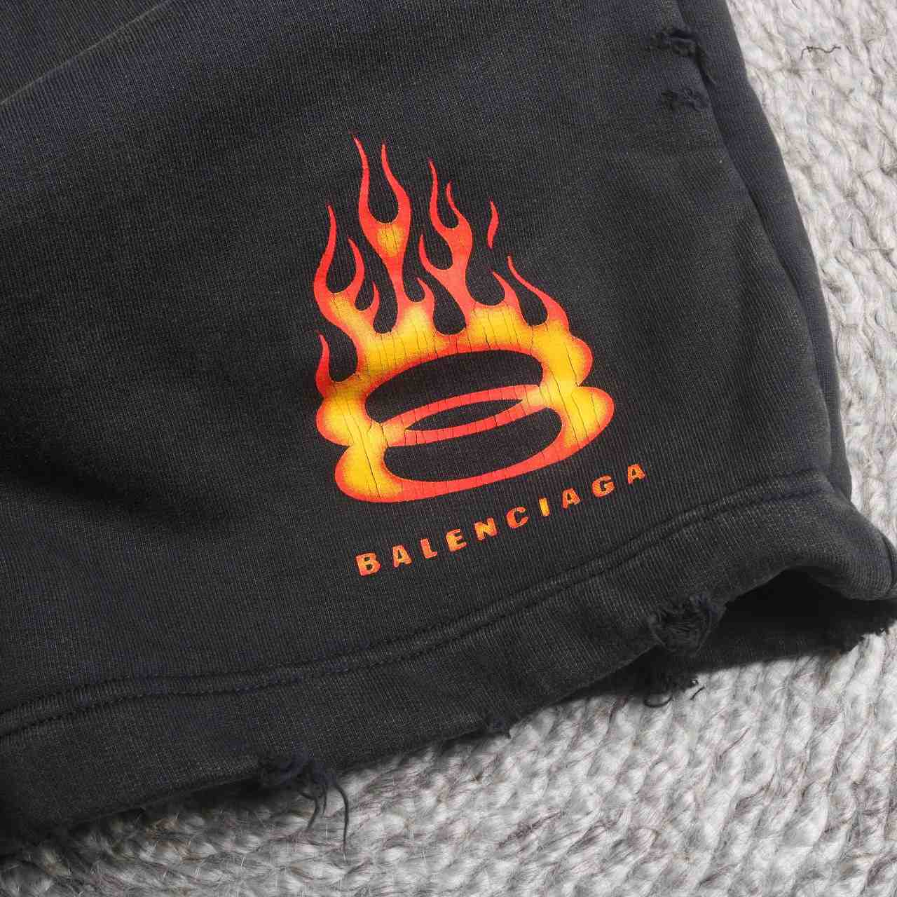Balenciaga Burning Unity Arch Molleton Shorts  - DopestKickz