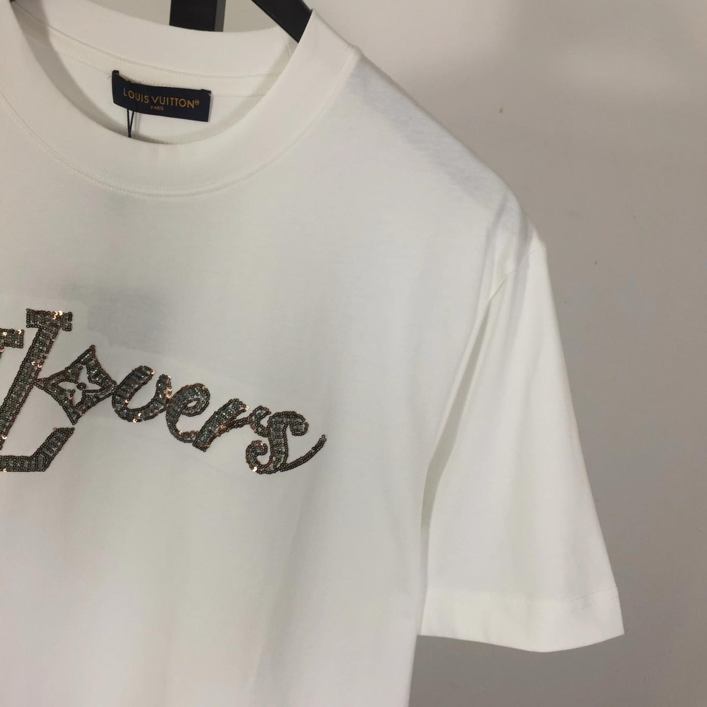 Louis Vuitton LV Vers Embellished Short-Sleeved T-Shirt   - DopestKickz