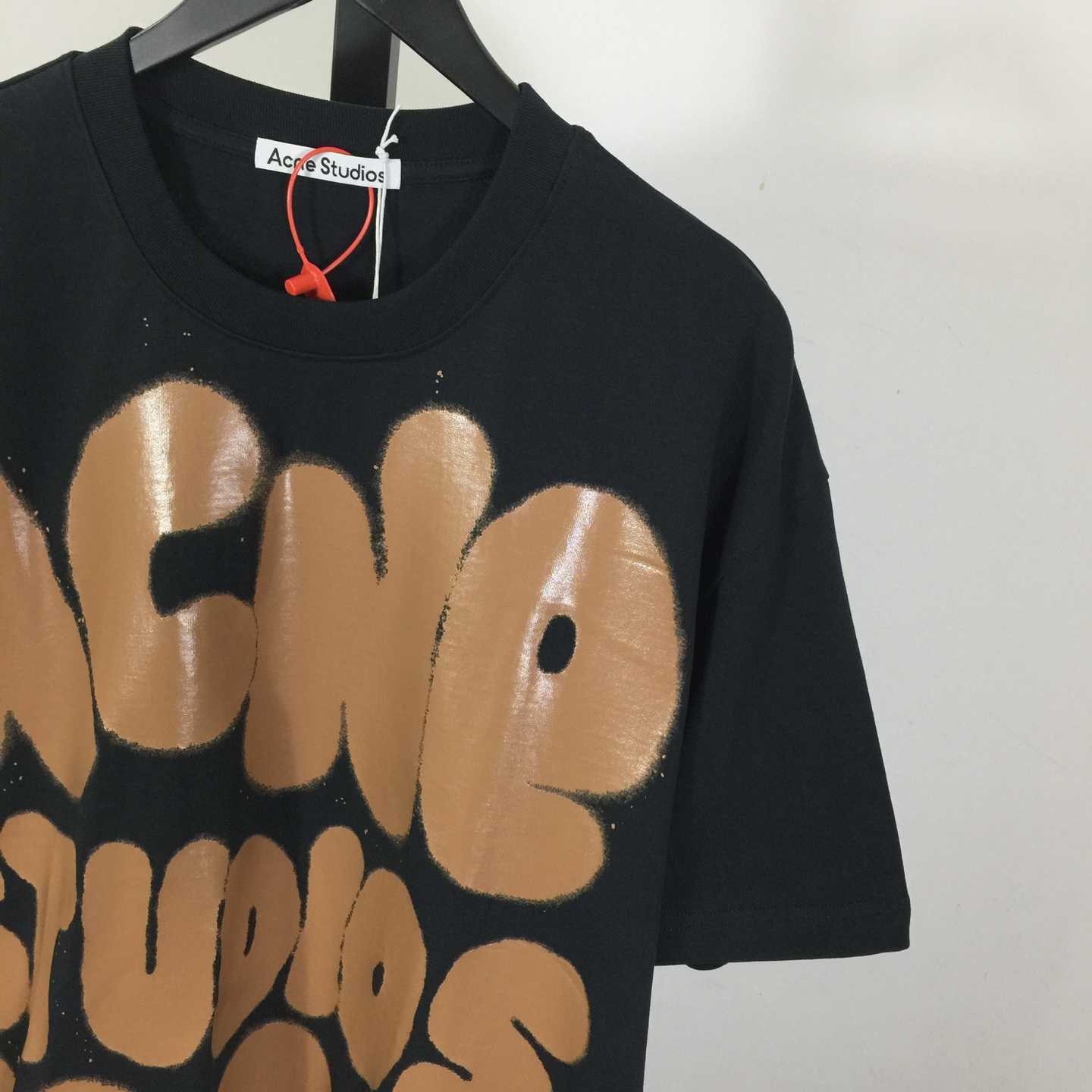 Acne Studios  T-shirt logo - Relaxed unisex fit - Black - DopestKickz