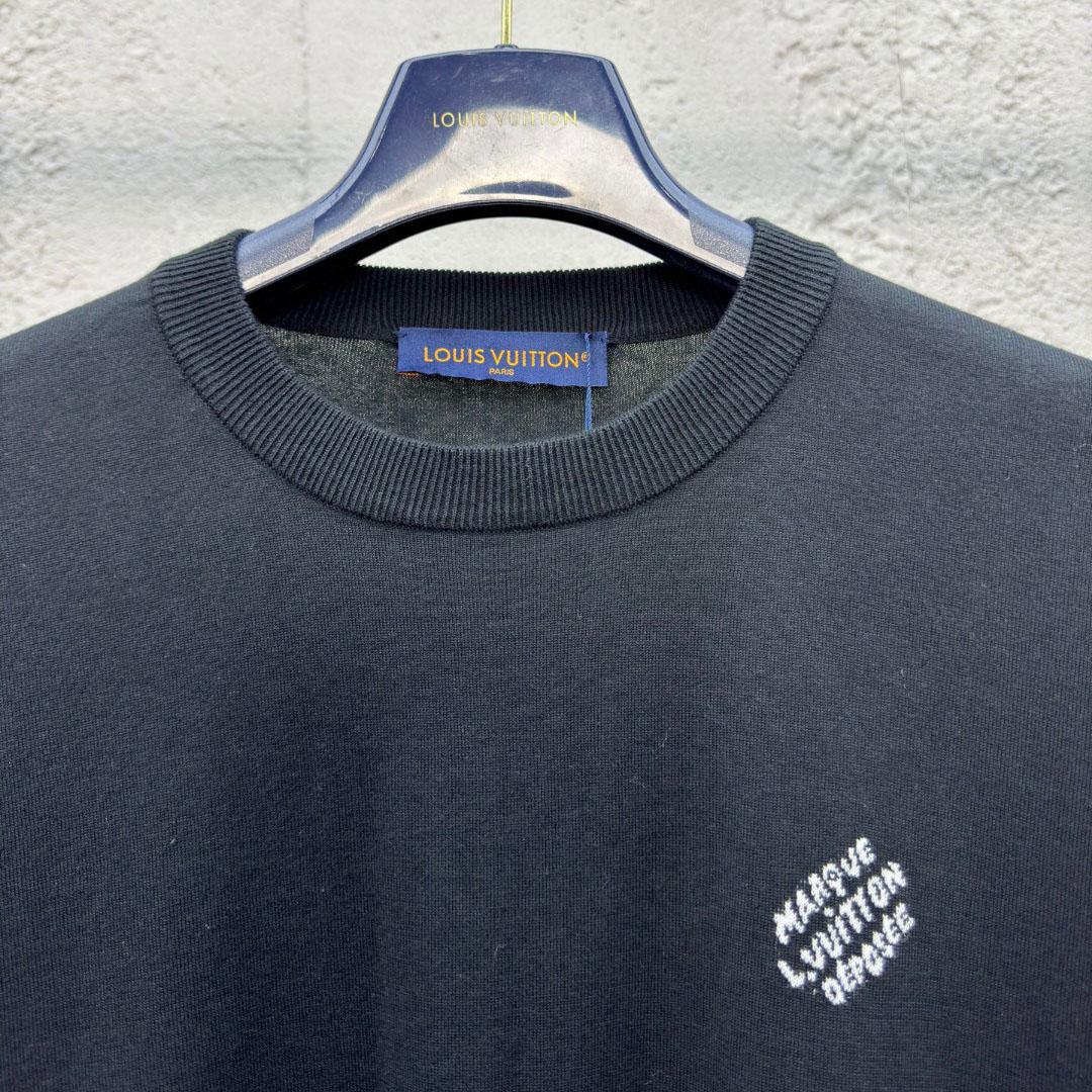 Louis Vuitton Short-Sleeved Cotton Crewneck  1AGKMG - DopestKickz