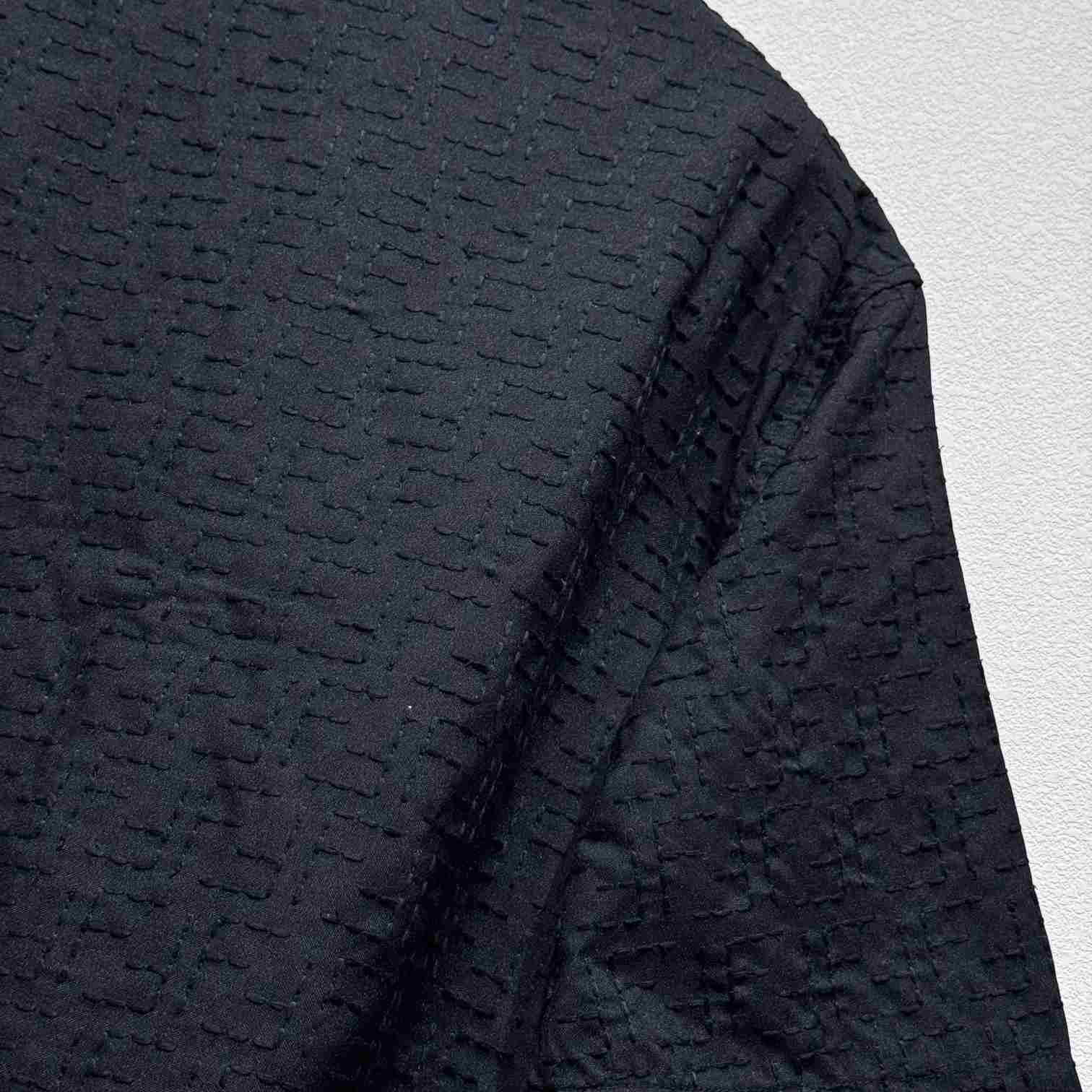 Fendi Black Linen FF Jacquard Shirt - DopestKickz
