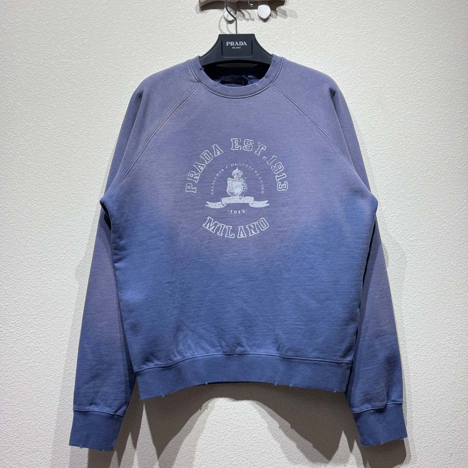 Prada Cotton Fleece Sweatshirt - DopestKickz