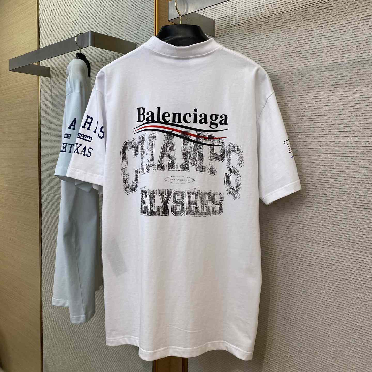 Balenciaga Overlayer Political Campaign T-Shirt Small Fit In White  - DopestKickz