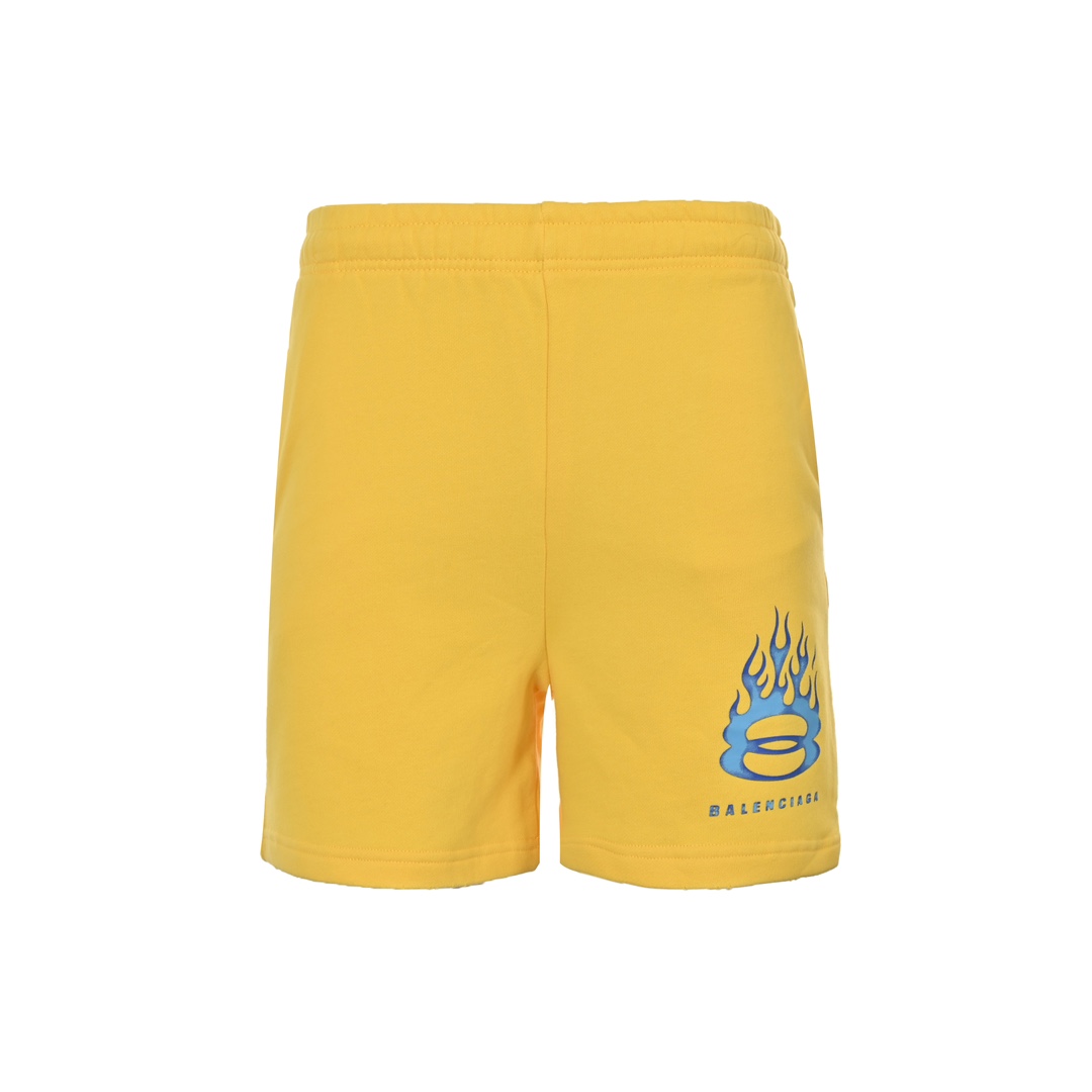 Balenciaga Sweat Shorts 'Faded Yellow' - DopestKickz