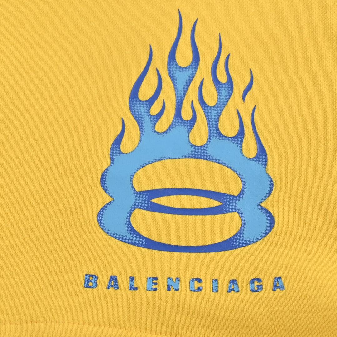 Balenciaga Sweat Shorts 'Faded Yellow' - DopestKickz