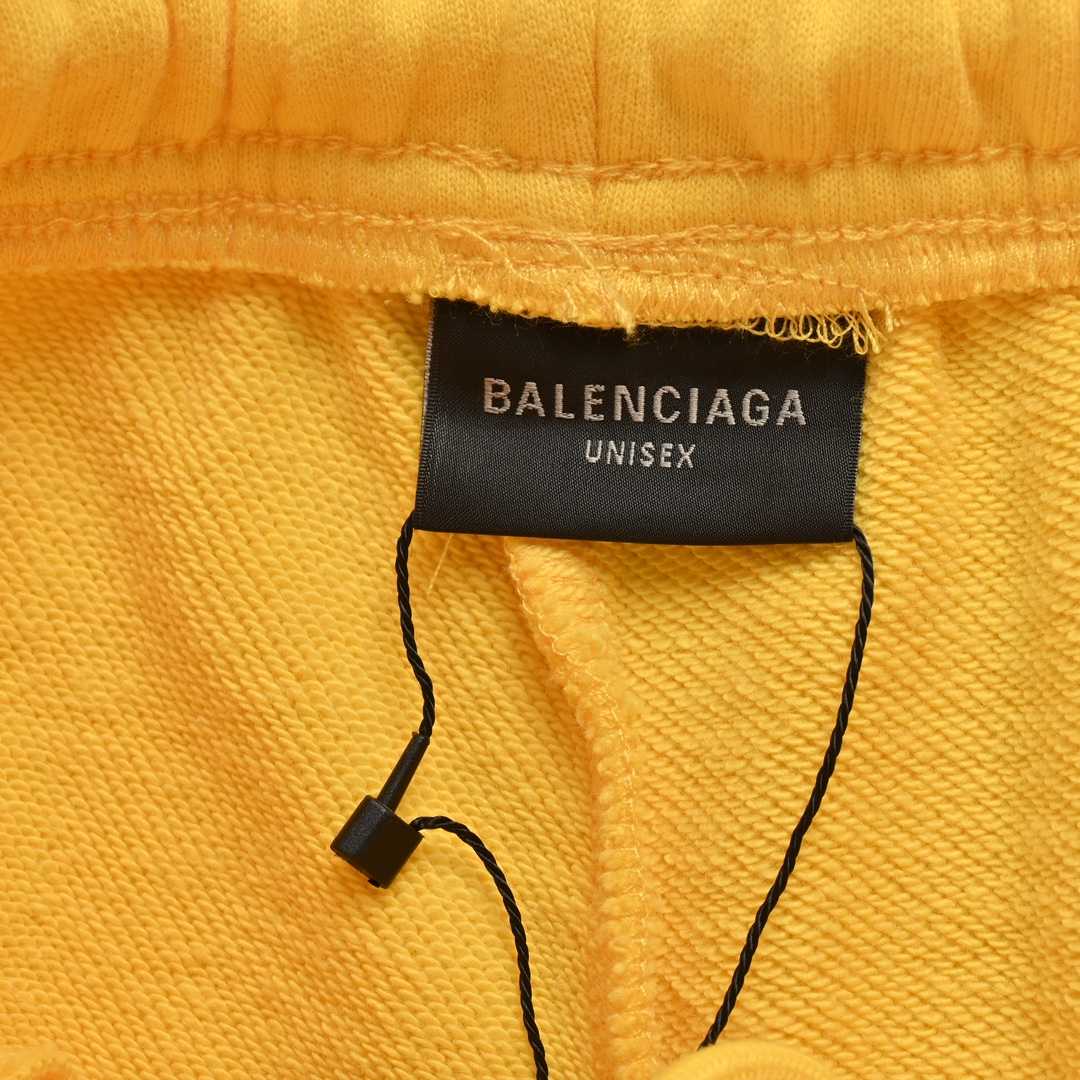 Balenciaga Sweat Shorts 'Faded Yellow' - DopestKickz