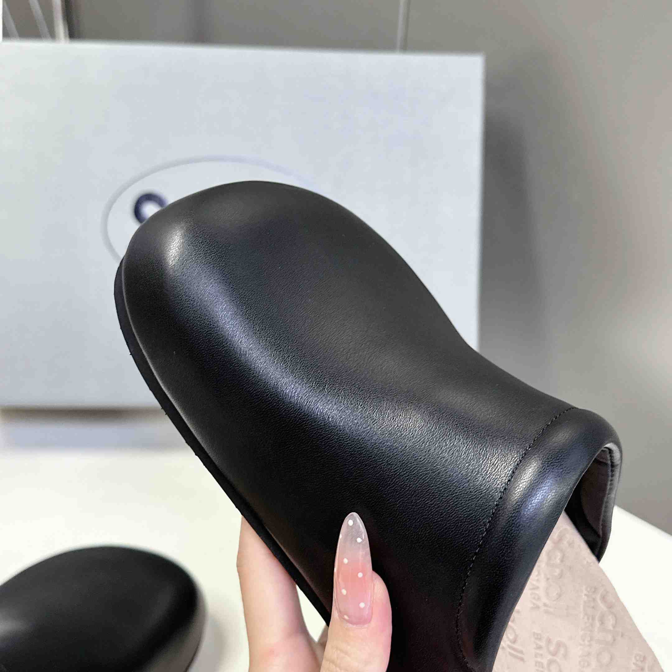 Balenciaga Scholl Flat Mule In Black - DopestKickz