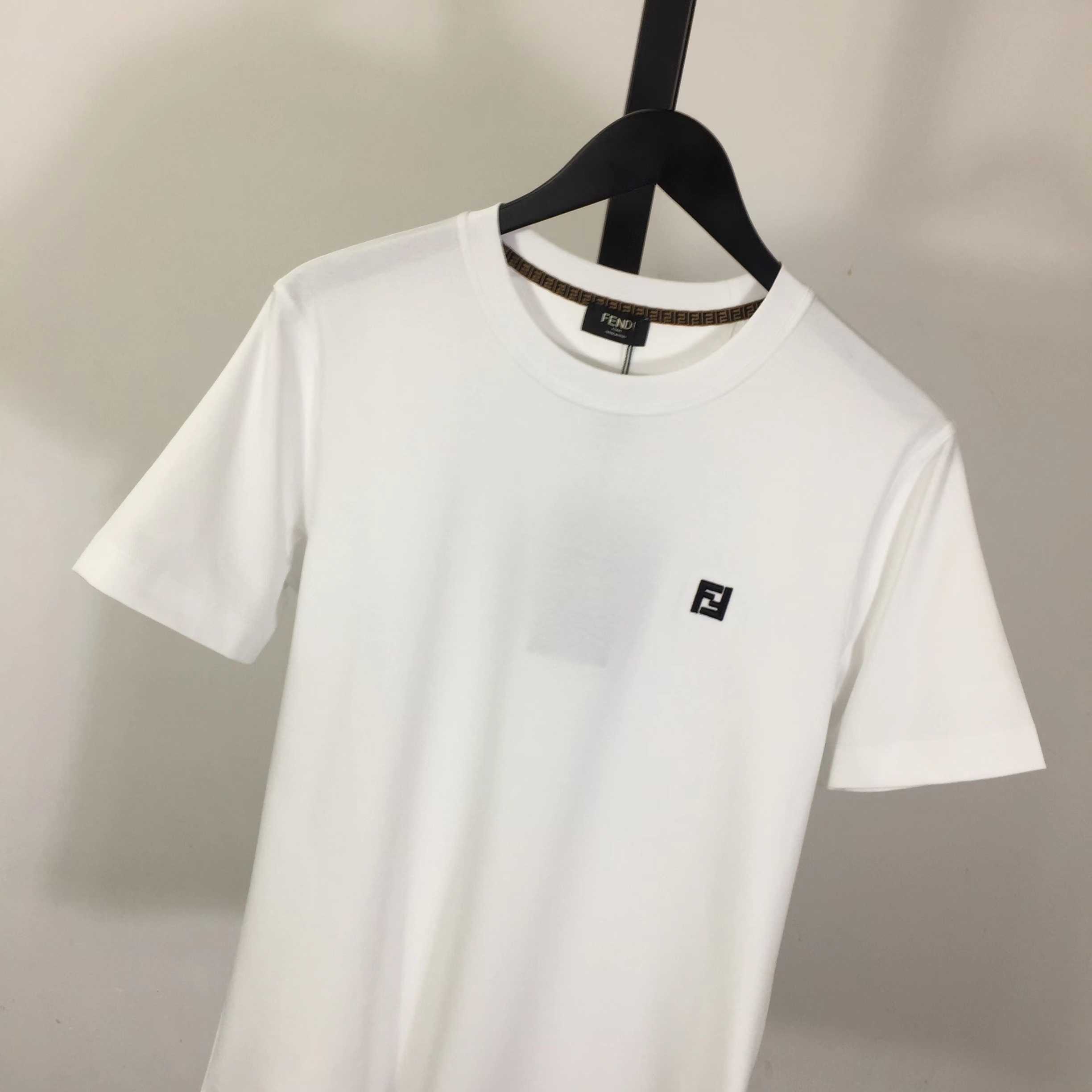 Fendi Cotton Jersey T-shirt With Embroidery - DopestKickz