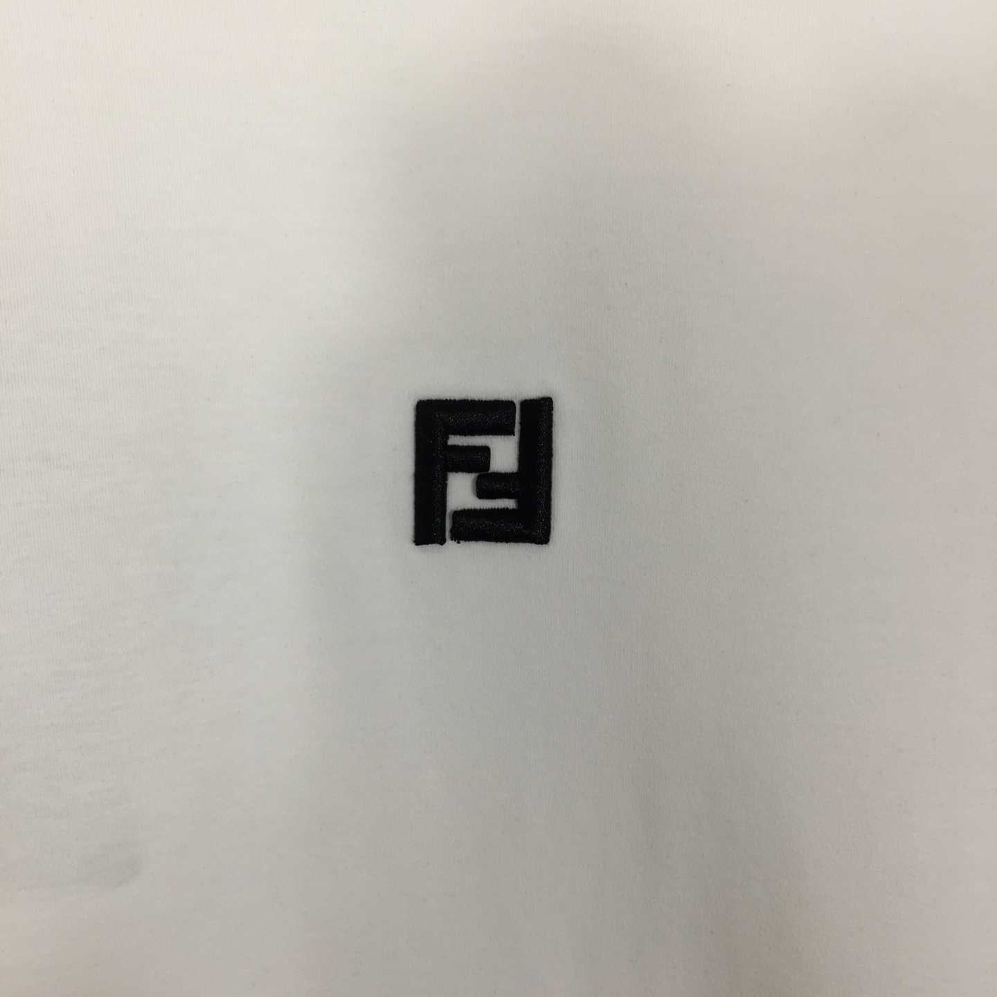Fendi Cotton Jersey T-shirt With Embroidery - DopestKickz