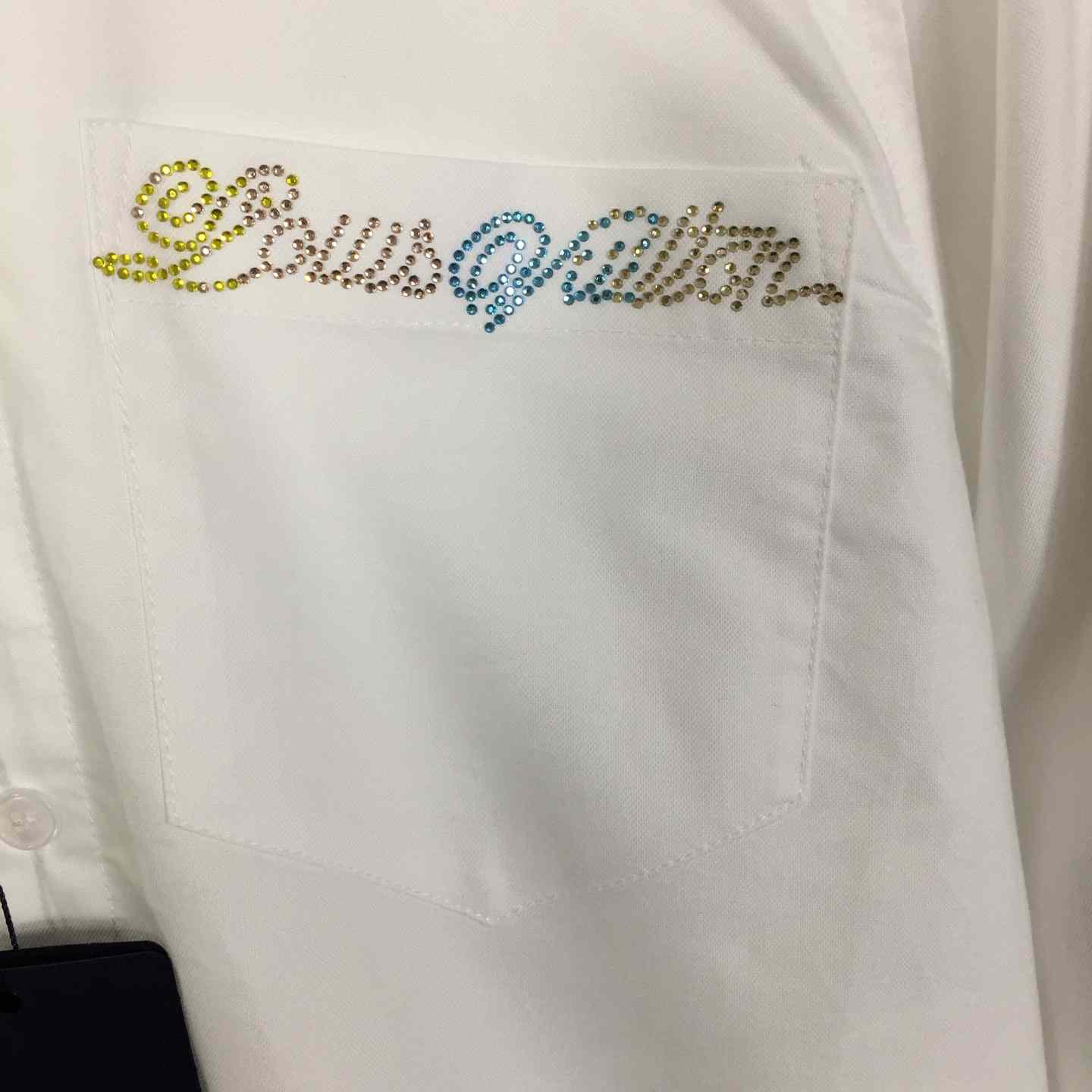 Louis Vuitton Embellished Long-Sleeved Cotton Shirt  1AGTQ5  - DopestKickz